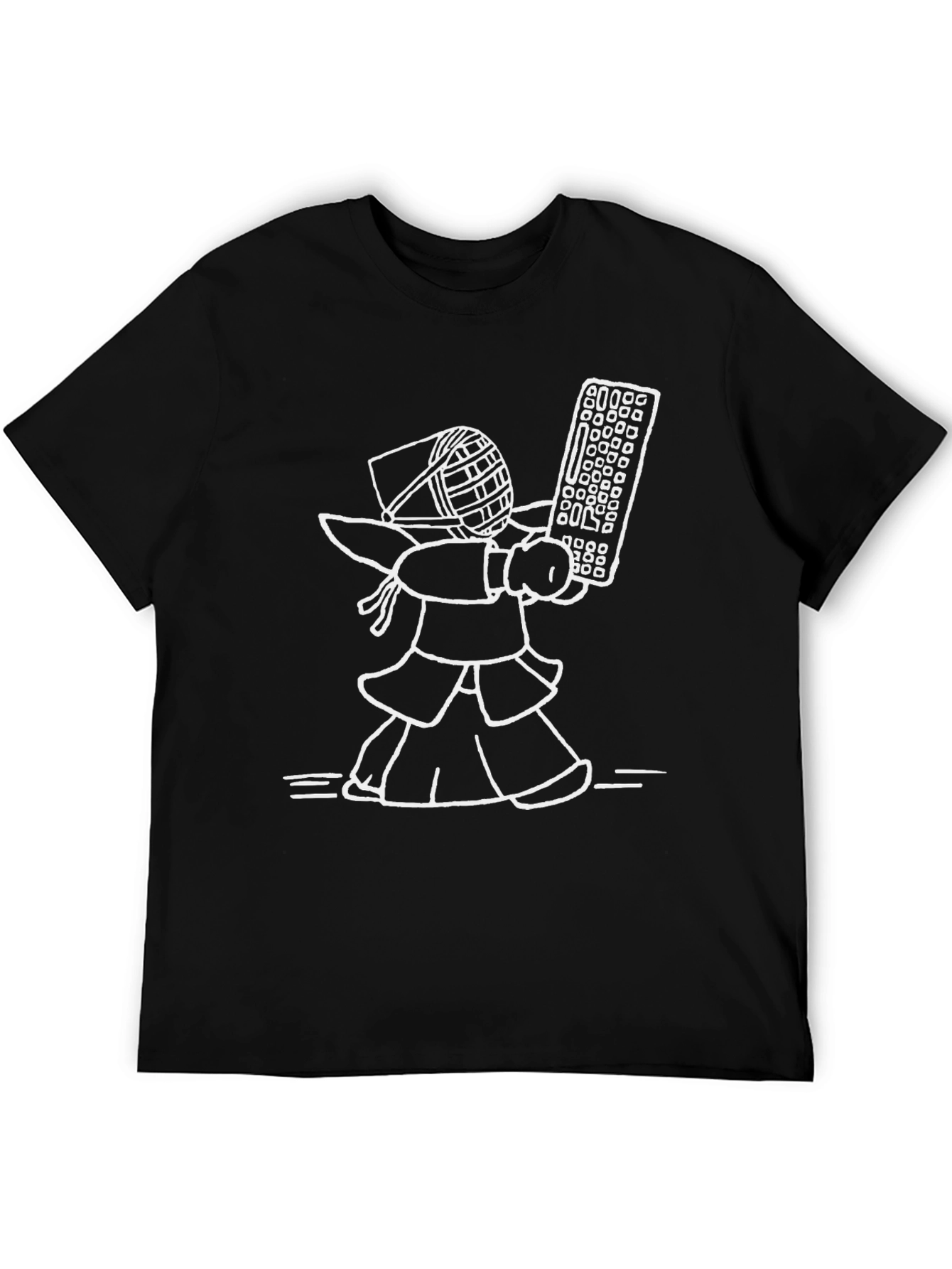 Black Kendo Keyboard T-Shirt - Black Cotton Tee view 5
