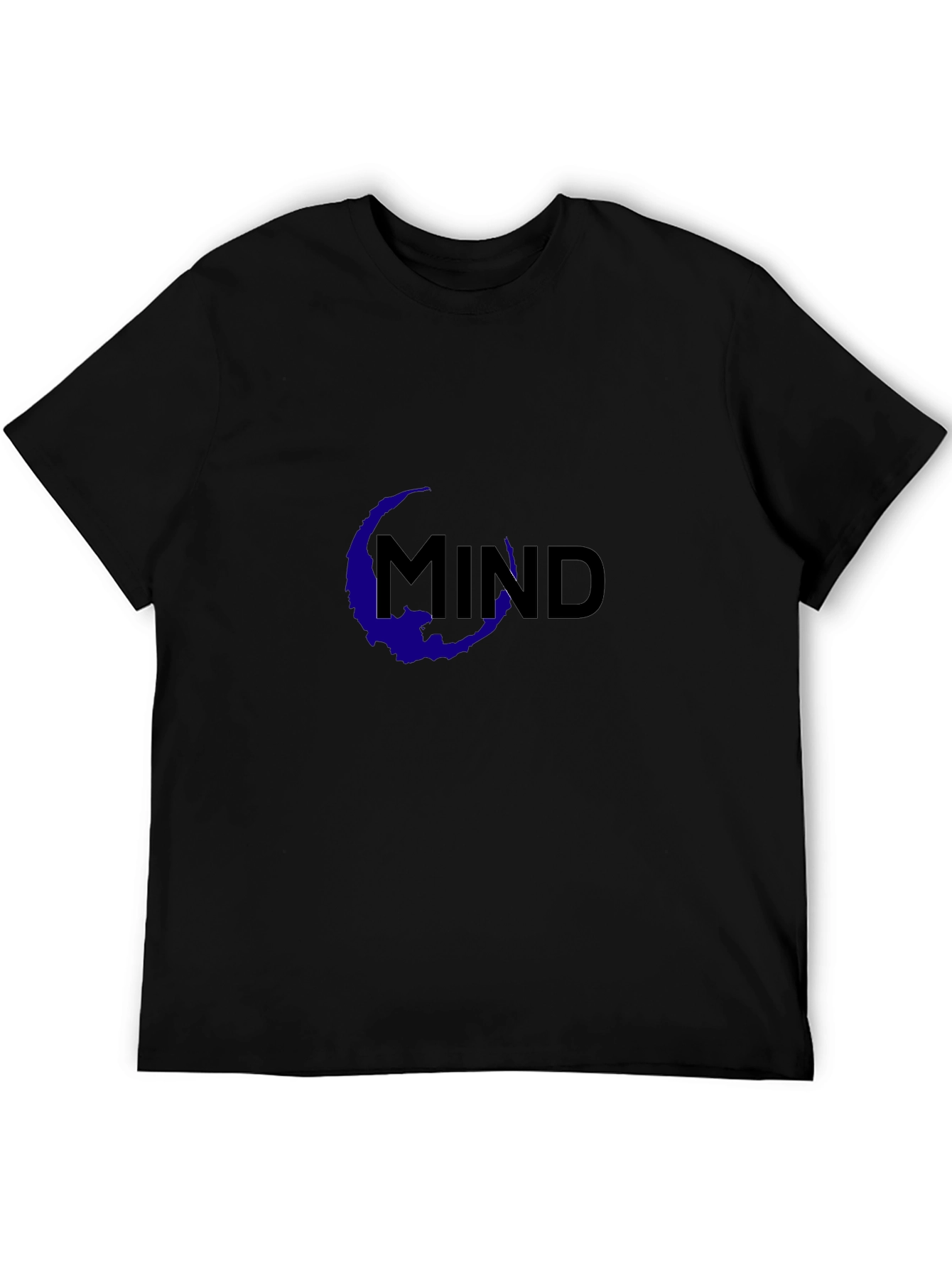 Black Mind Graphic Print Black Tee view 5