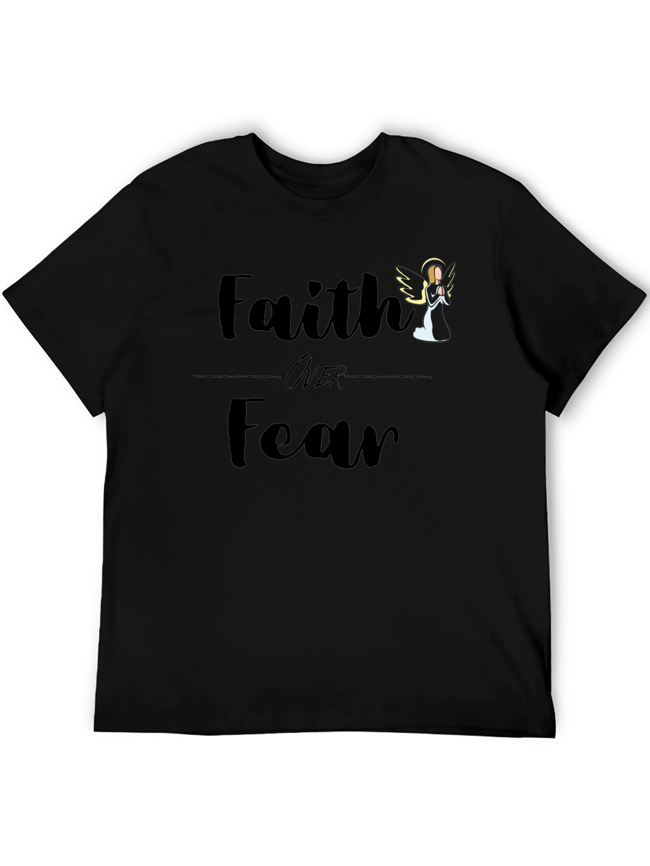 Black Faith Over Fear Graphic Tee view 5