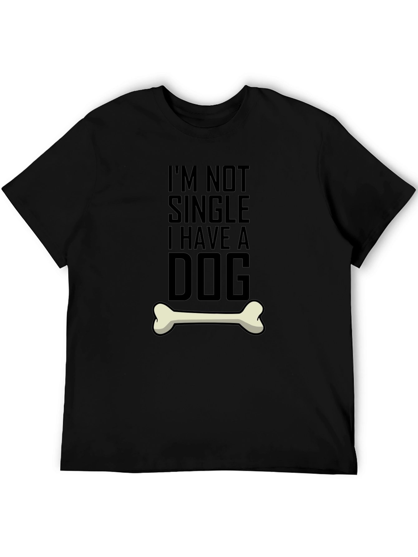 Black Dog Lover T-Shirt - I'm Not Single, I Have a Dog! view 5