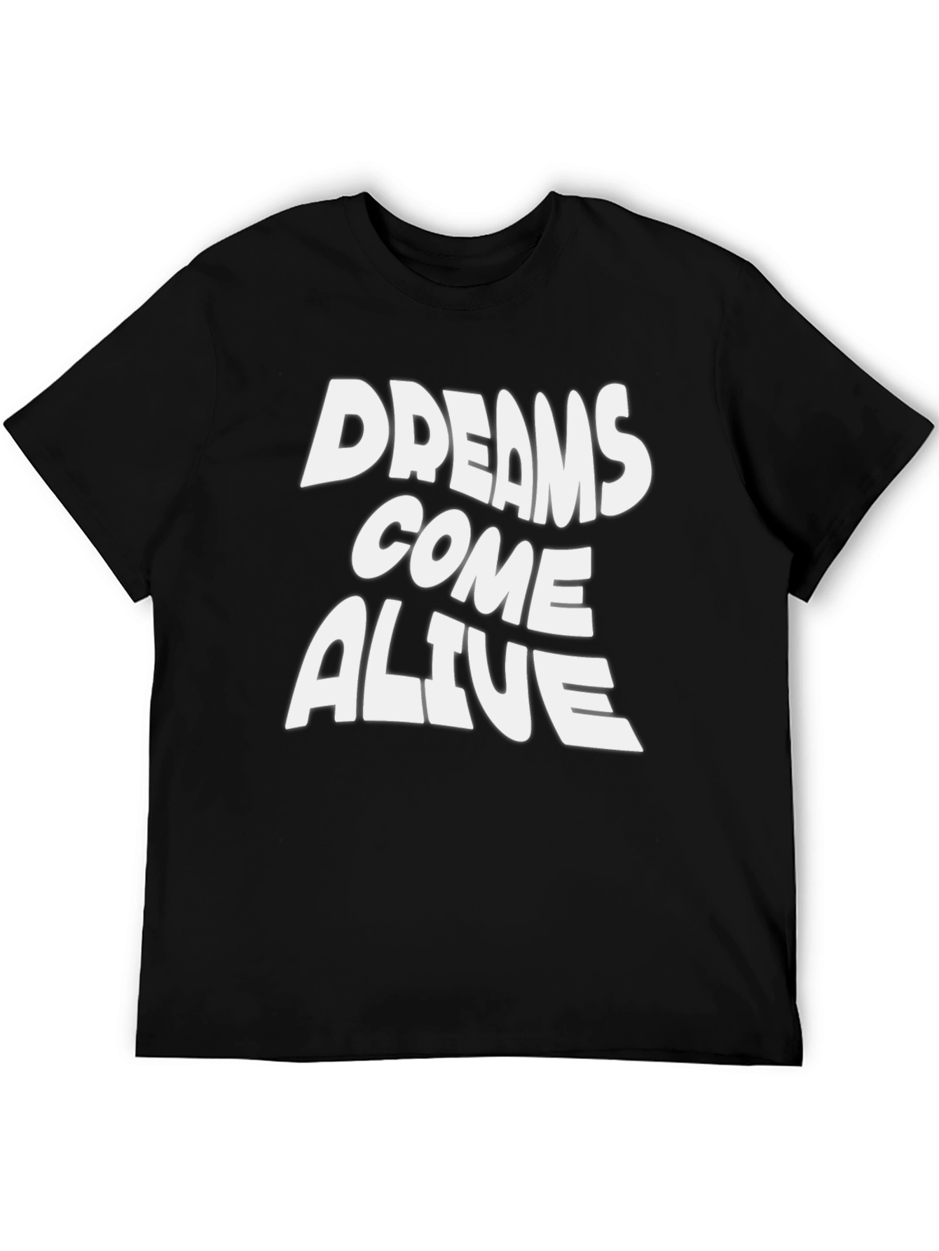 Black Dreams Come Alive Black Graphic T-Shirt view 5