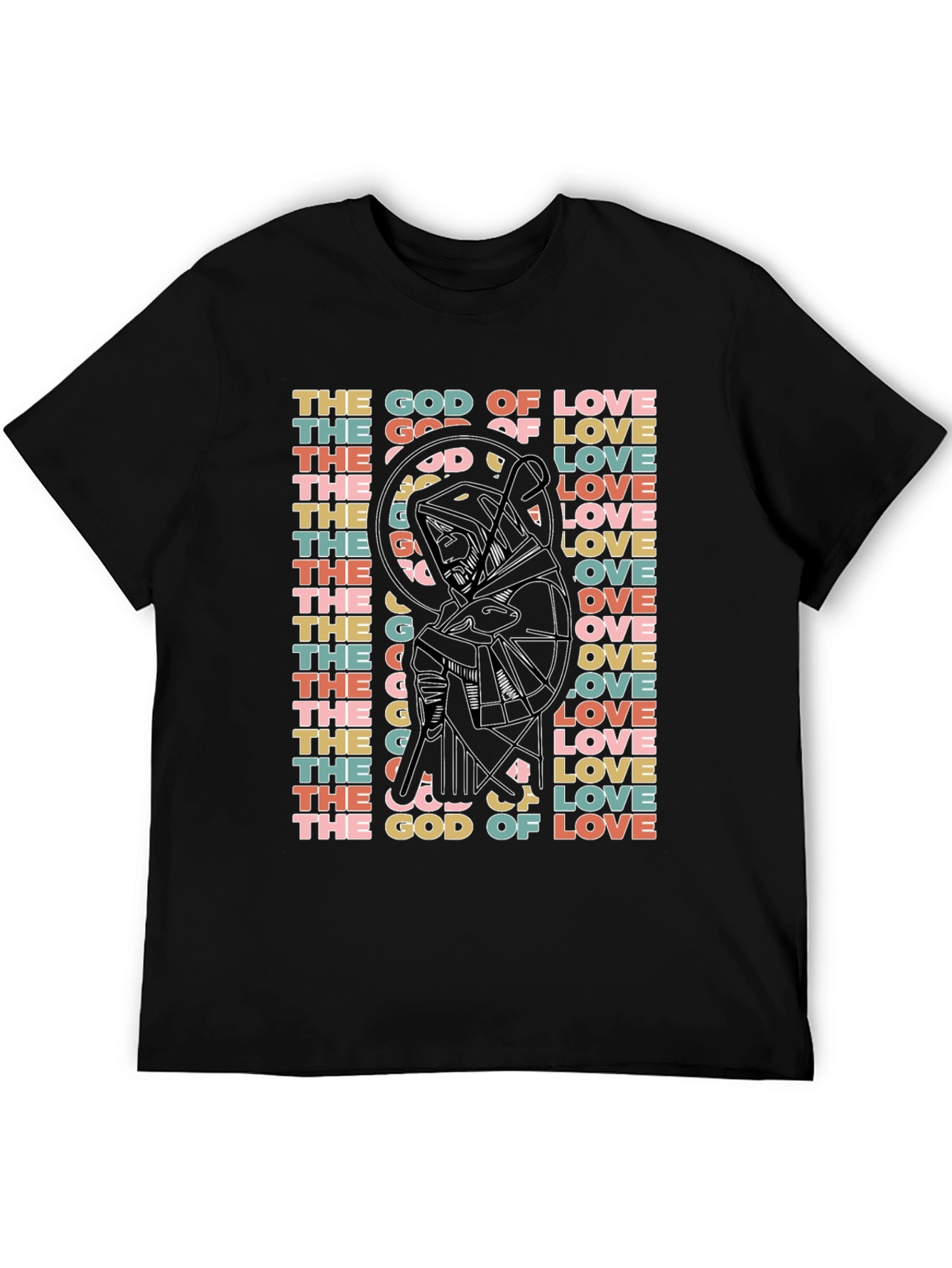 Black God of Love Graphic T-Shirt view 5