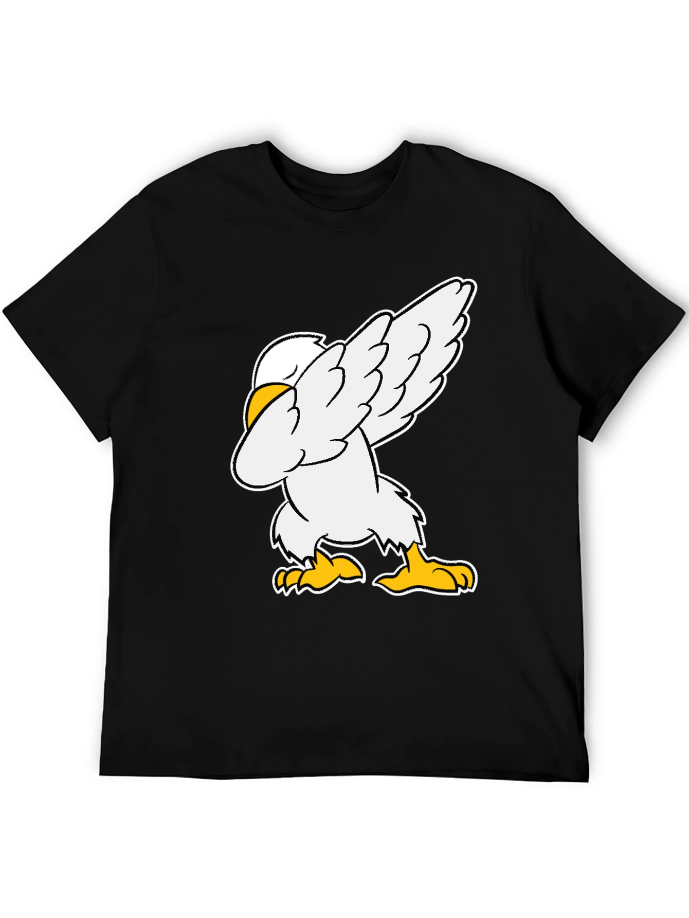 Black Dabbing Chicken Graphic Tee - Black view 5