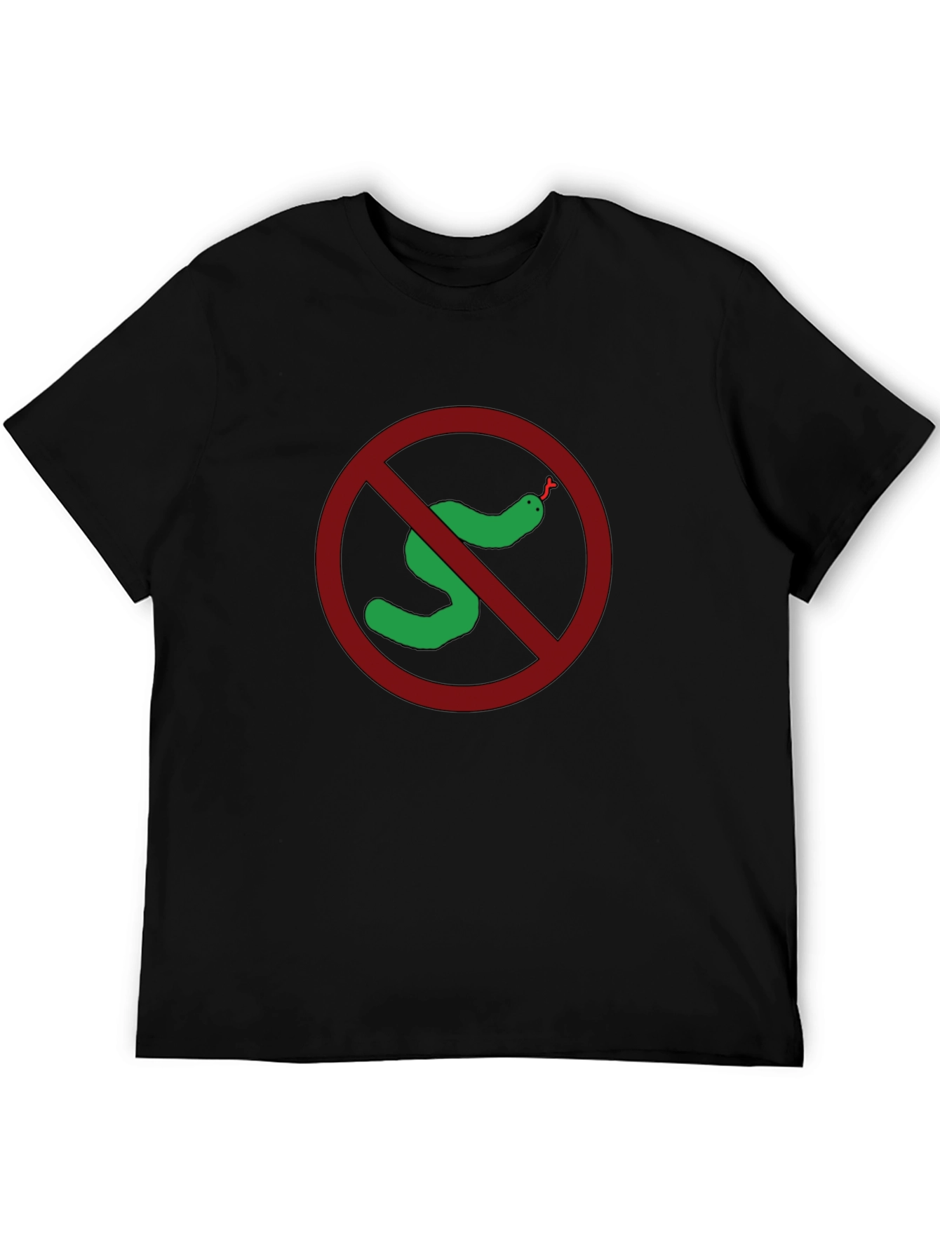 Black No Snakes Black T-Shirt Funny Graphic Tee view 5
