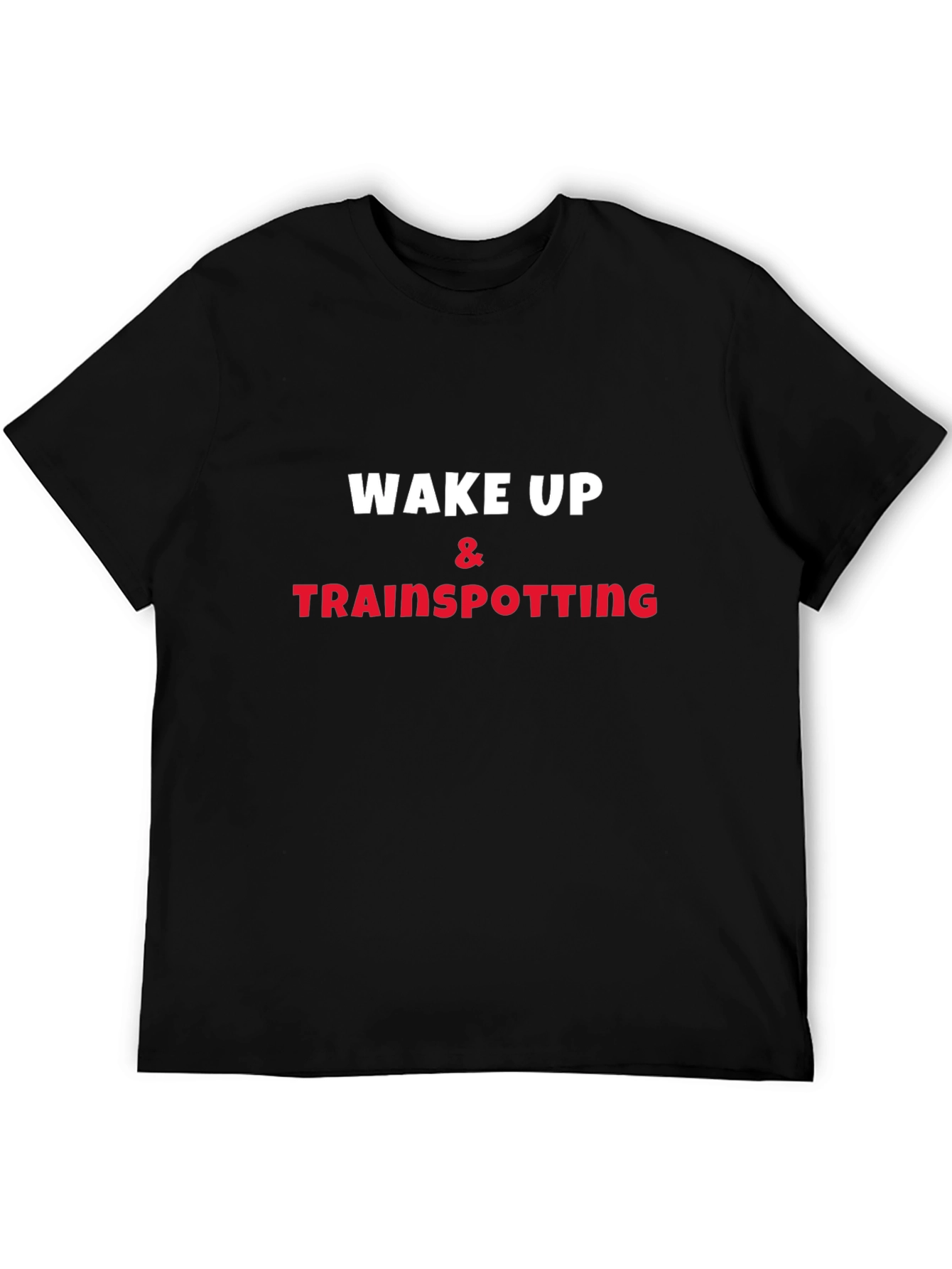 Black Wake Up & Trainspotting Graphic Tee - Unisex view 5