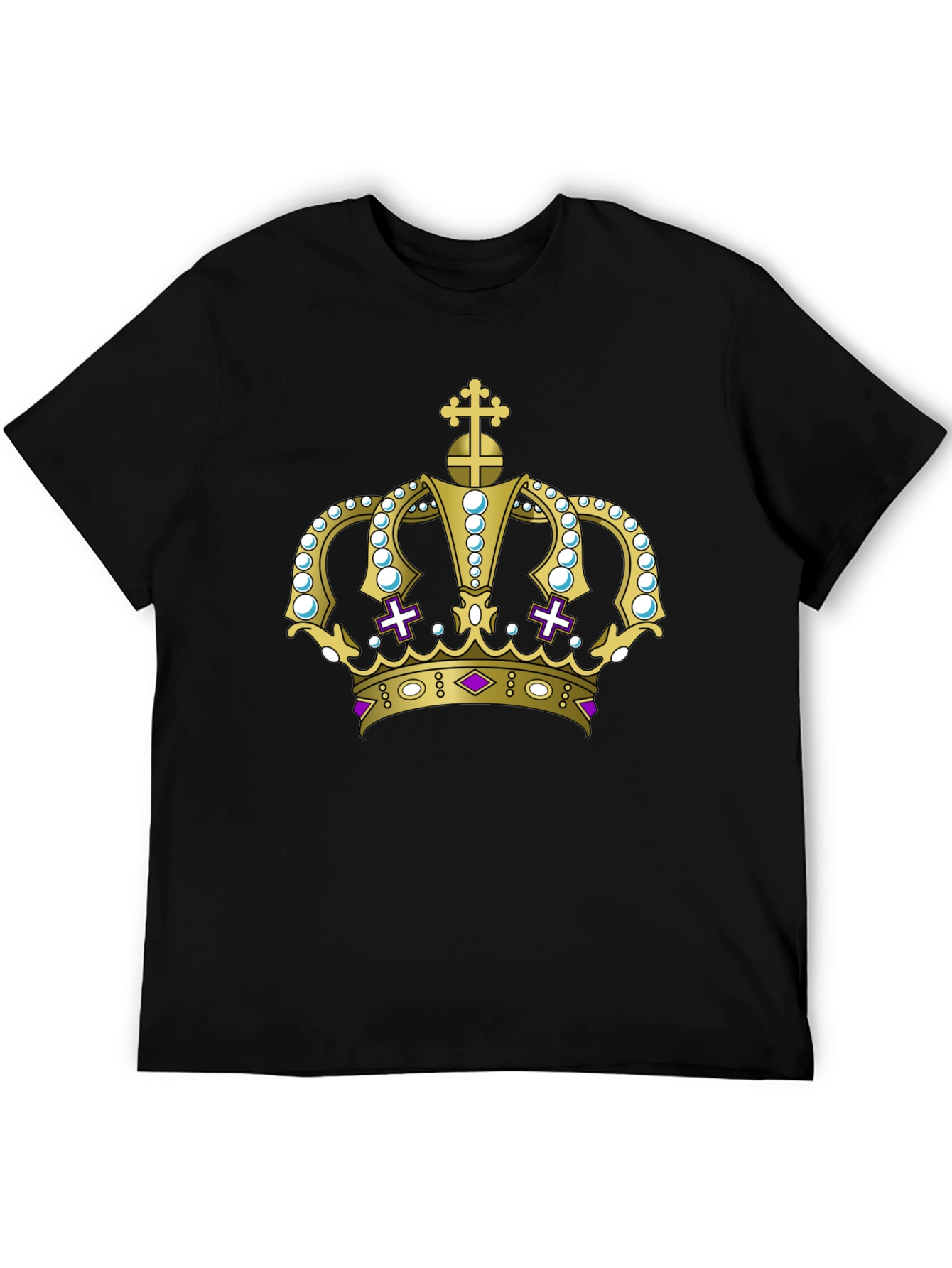 Black Regal Crown Graphic T-Shirt - Black view 5