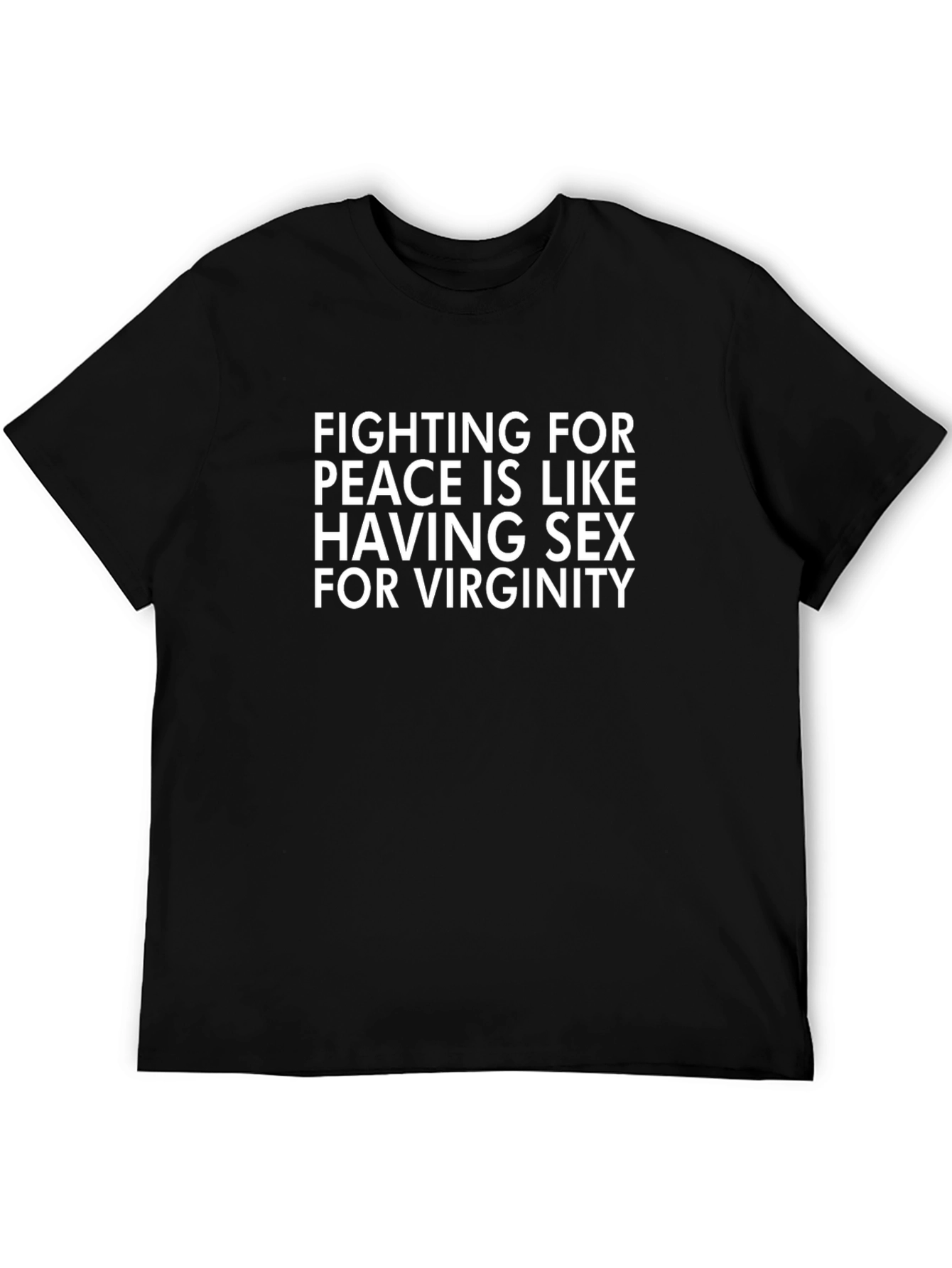 Black Fighting for Peace Funny Graphic Tee view 5