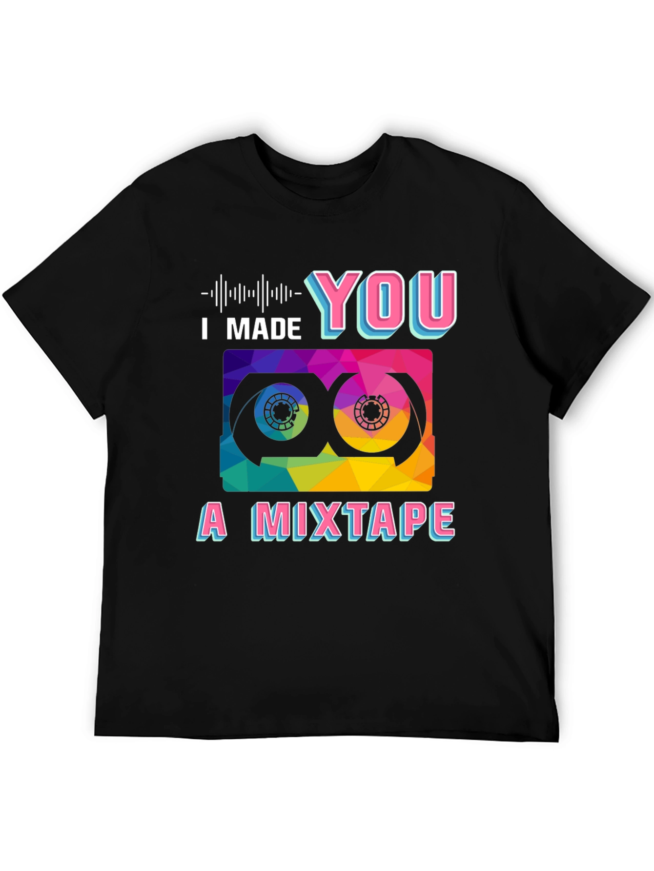 Black I Made You a Mixtape Graphic T-Shirt view 5