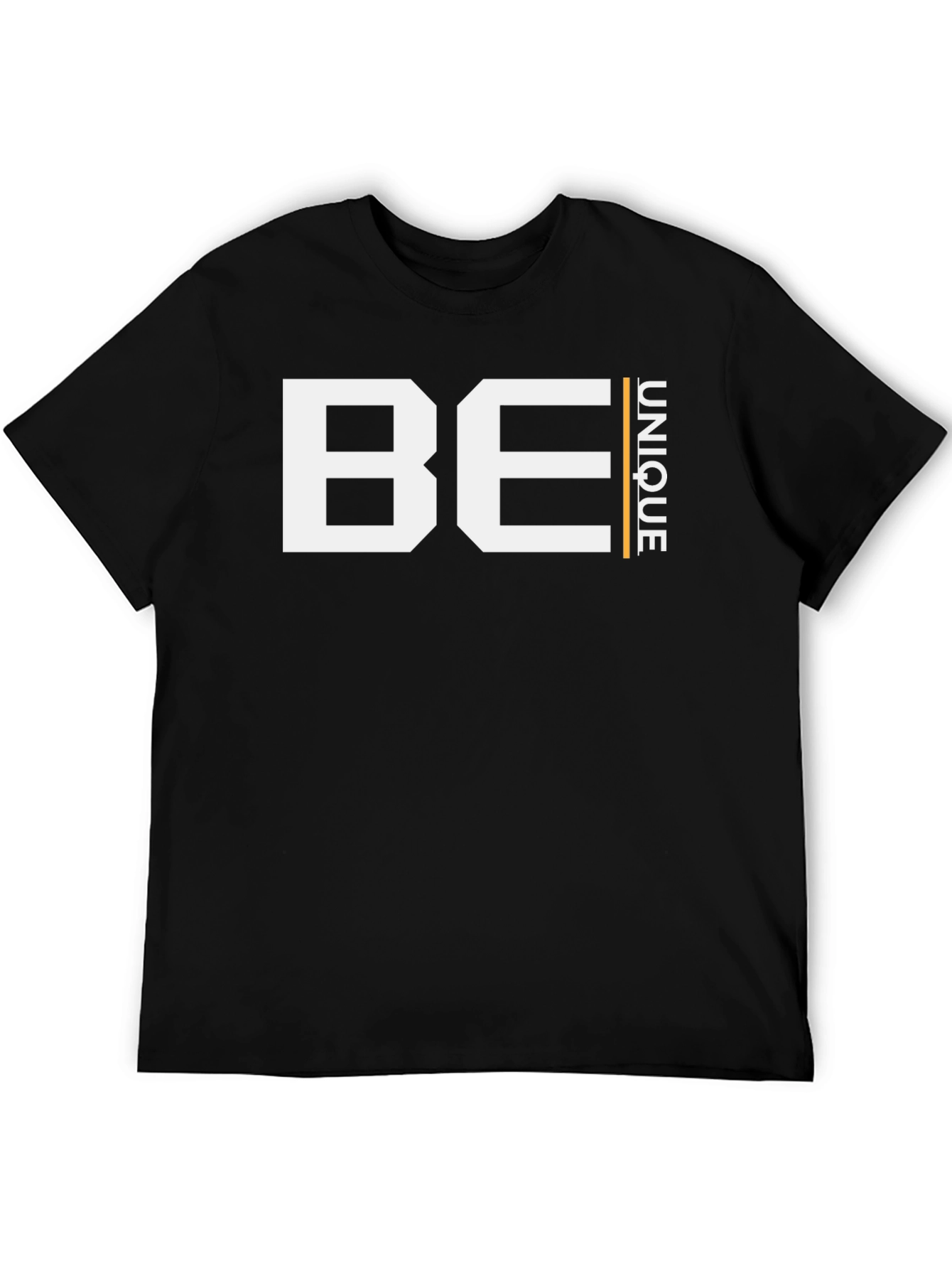 Black Be Unique Graphic Tee - Modern Black T-Shirt view 5