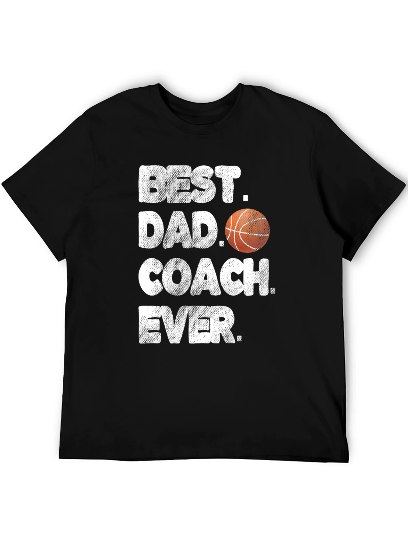 Black Best Dad Coach Ever T-Shirt view 5