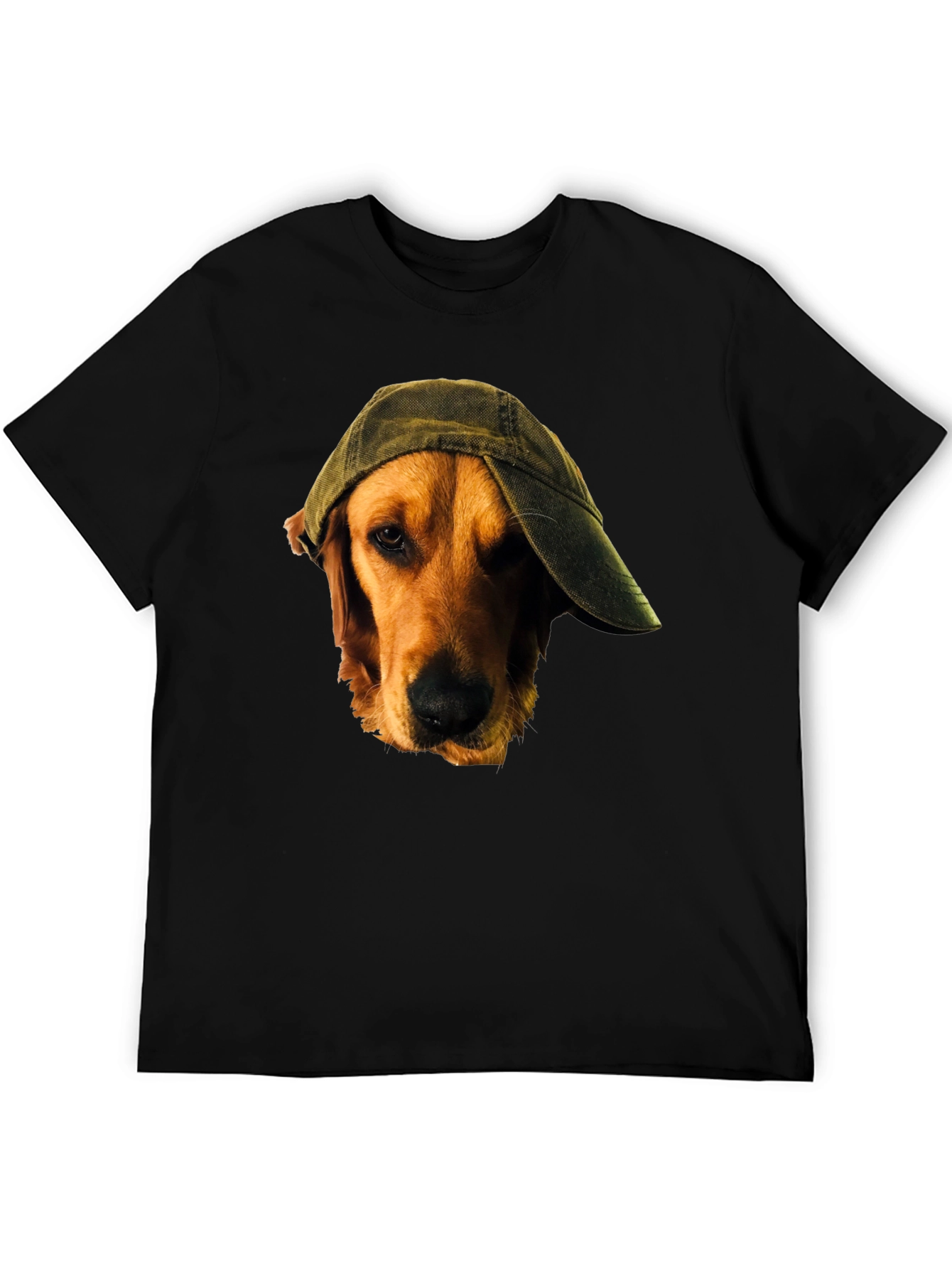 Black Dog in Hat Black T-Shirt view 5