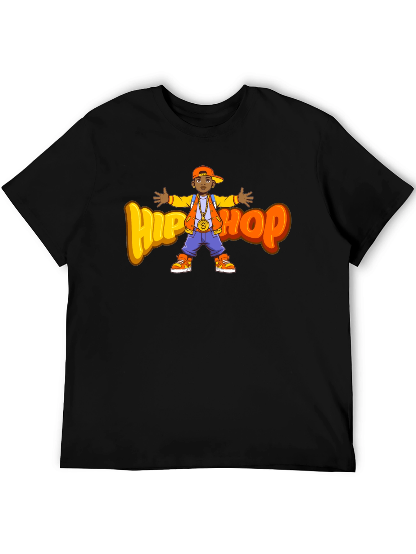 Black Hip Hop Kid Black T-Shirt view 5