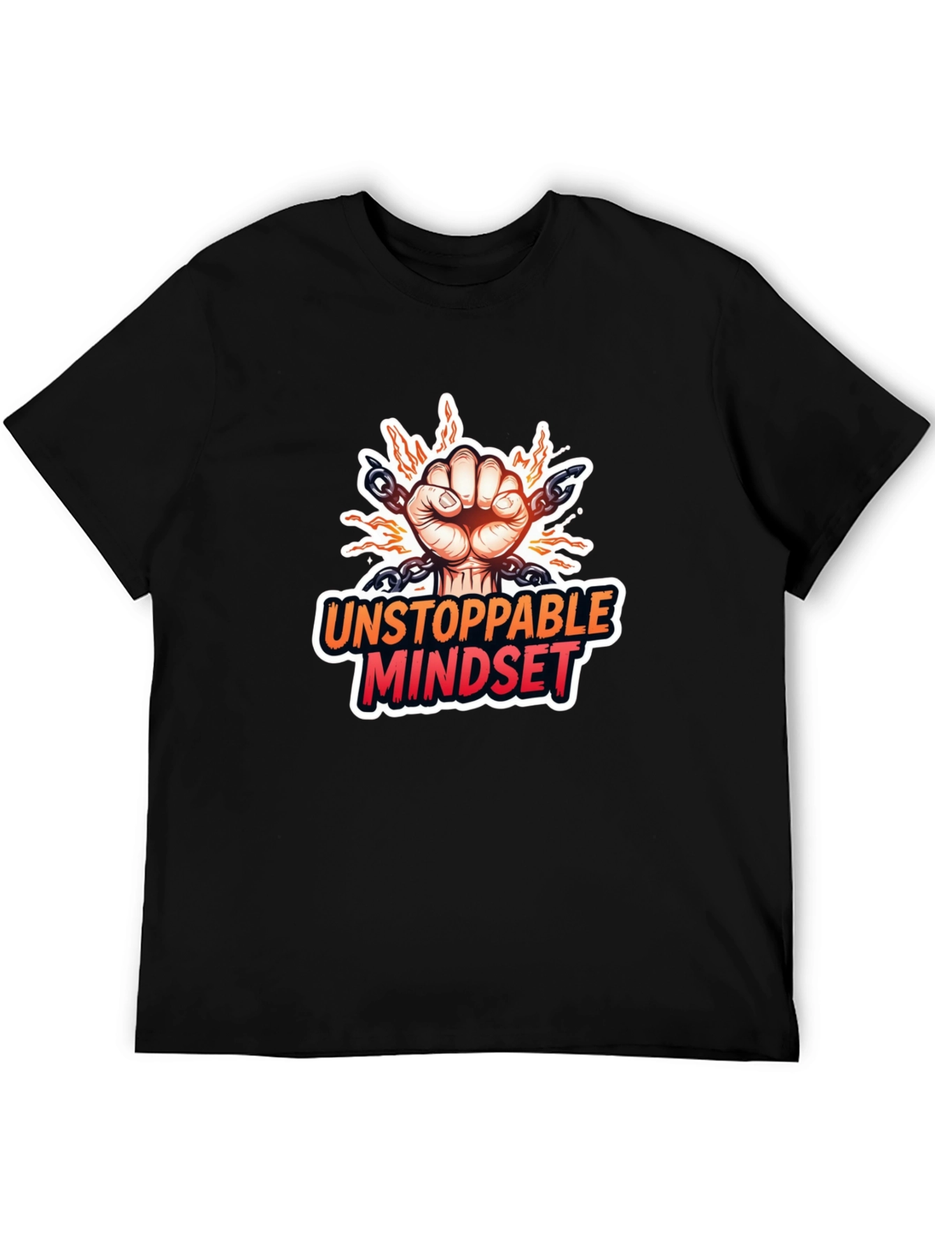 Black Unstoppable Mindset Graphic T-Shirt view 5