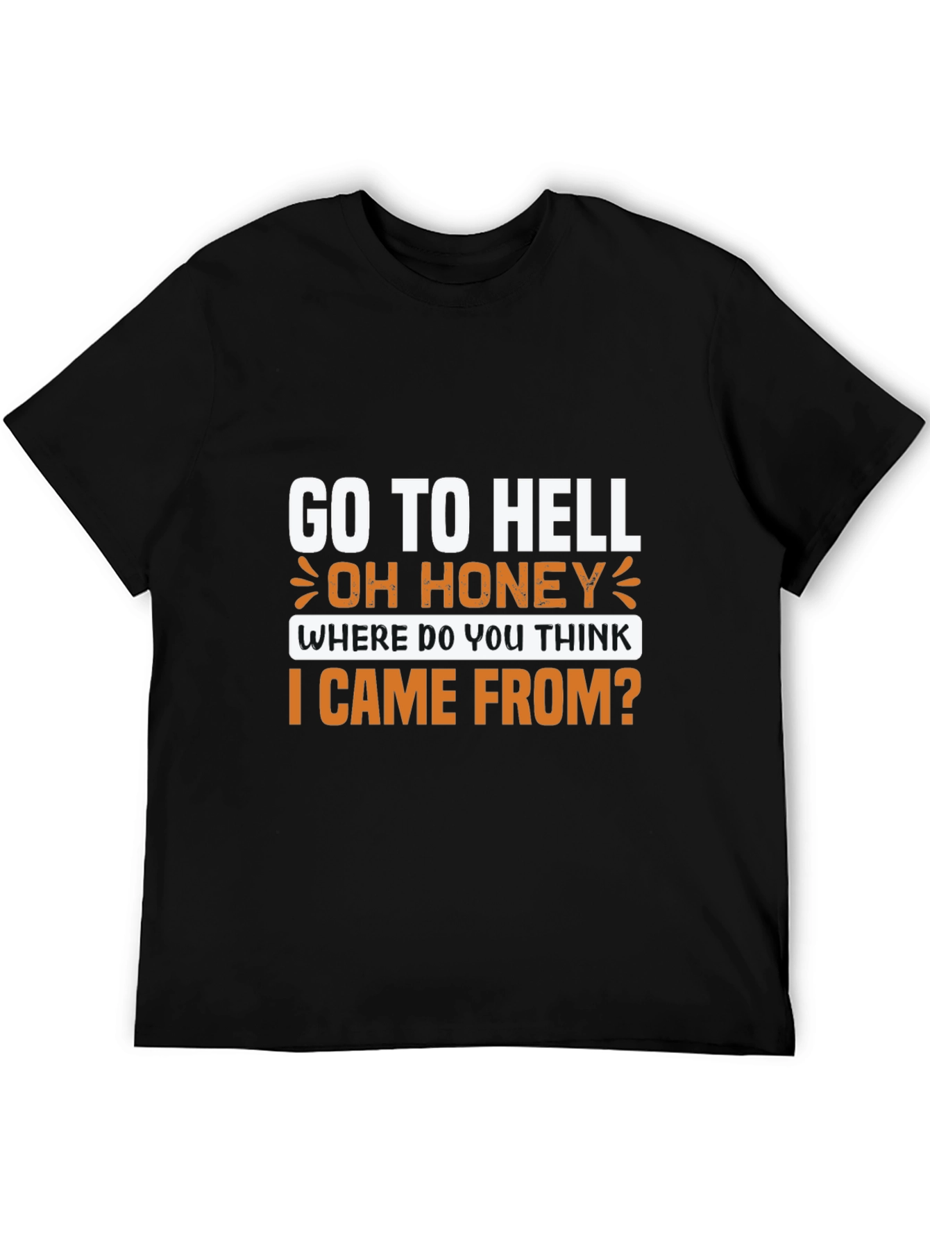 Black Go To Hell Graphic T-Shirt view 5