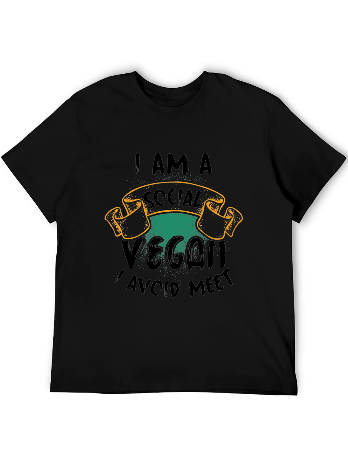 Black Social Vegan T-Shirt view 5