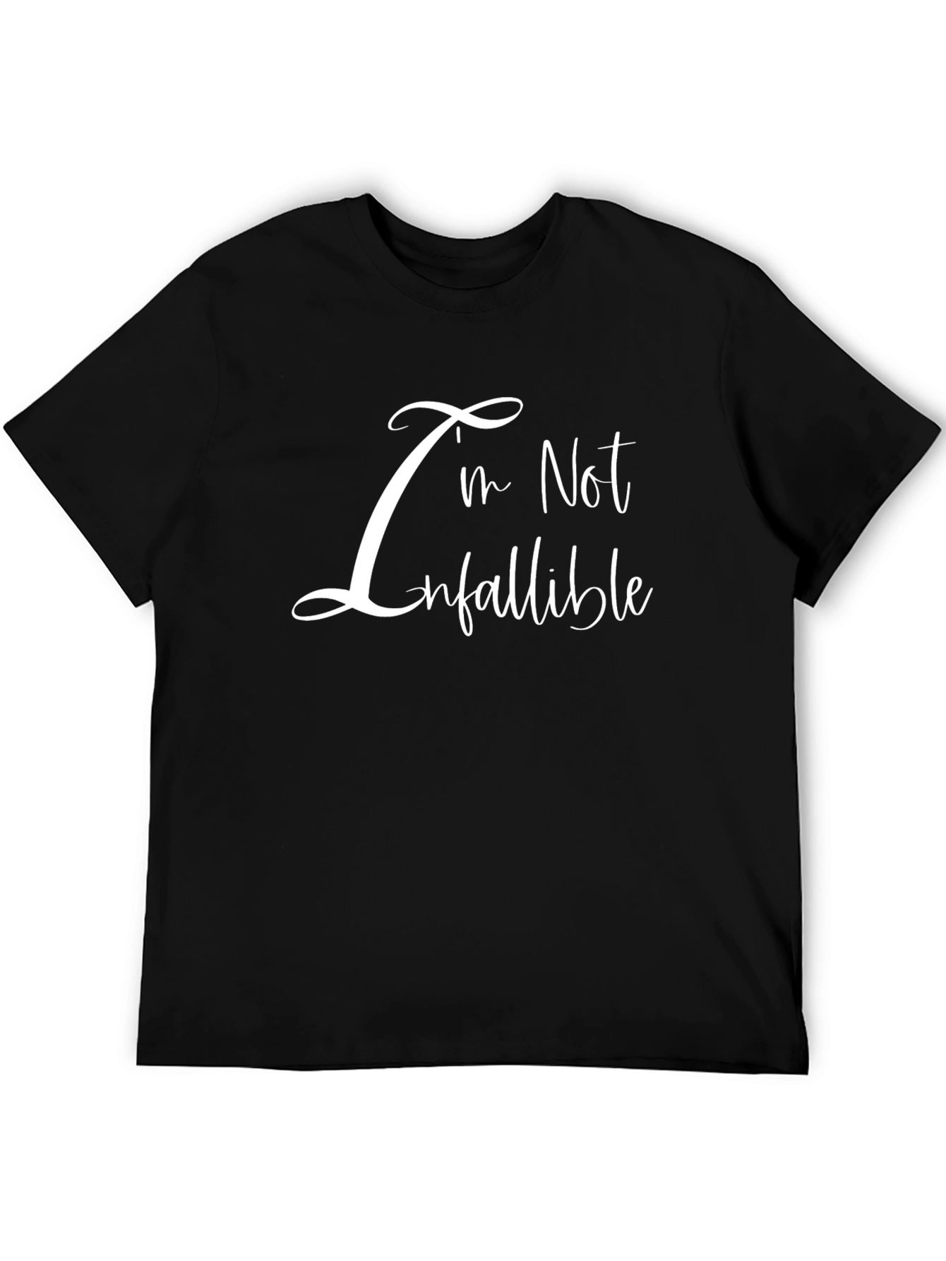 Black I'm Not Infallible Graphic Tee - Black view 5