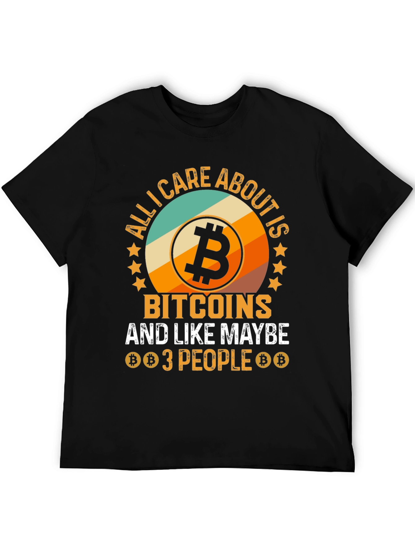 Black Bitcoin T-Shirt - Crypto Lover Tee view 5