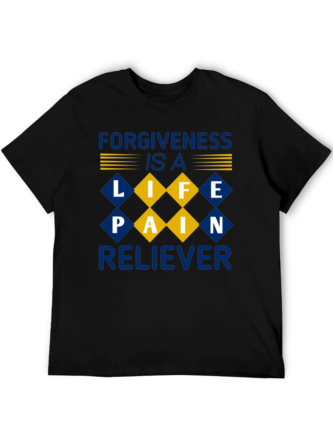 Black Forgiveness Pain Reliever Black T-Shirt view 5