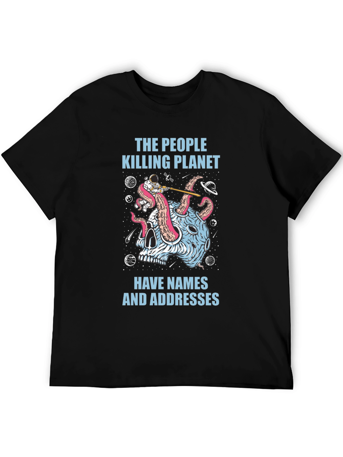 Black Planet Killer Graphic Tee - Earth Day Awareness view 5