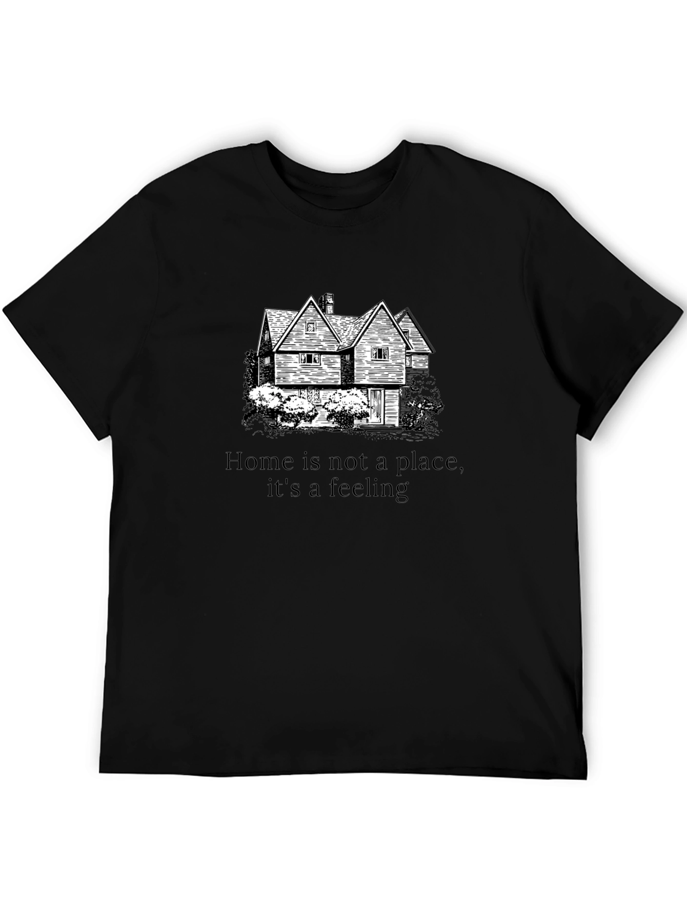 Black Home is a Feeling Black Graphic Tee view 5