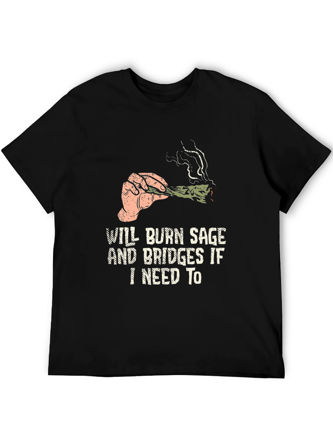 Black Burn Sage Graphic Tee - Humor T-Shirt view 5