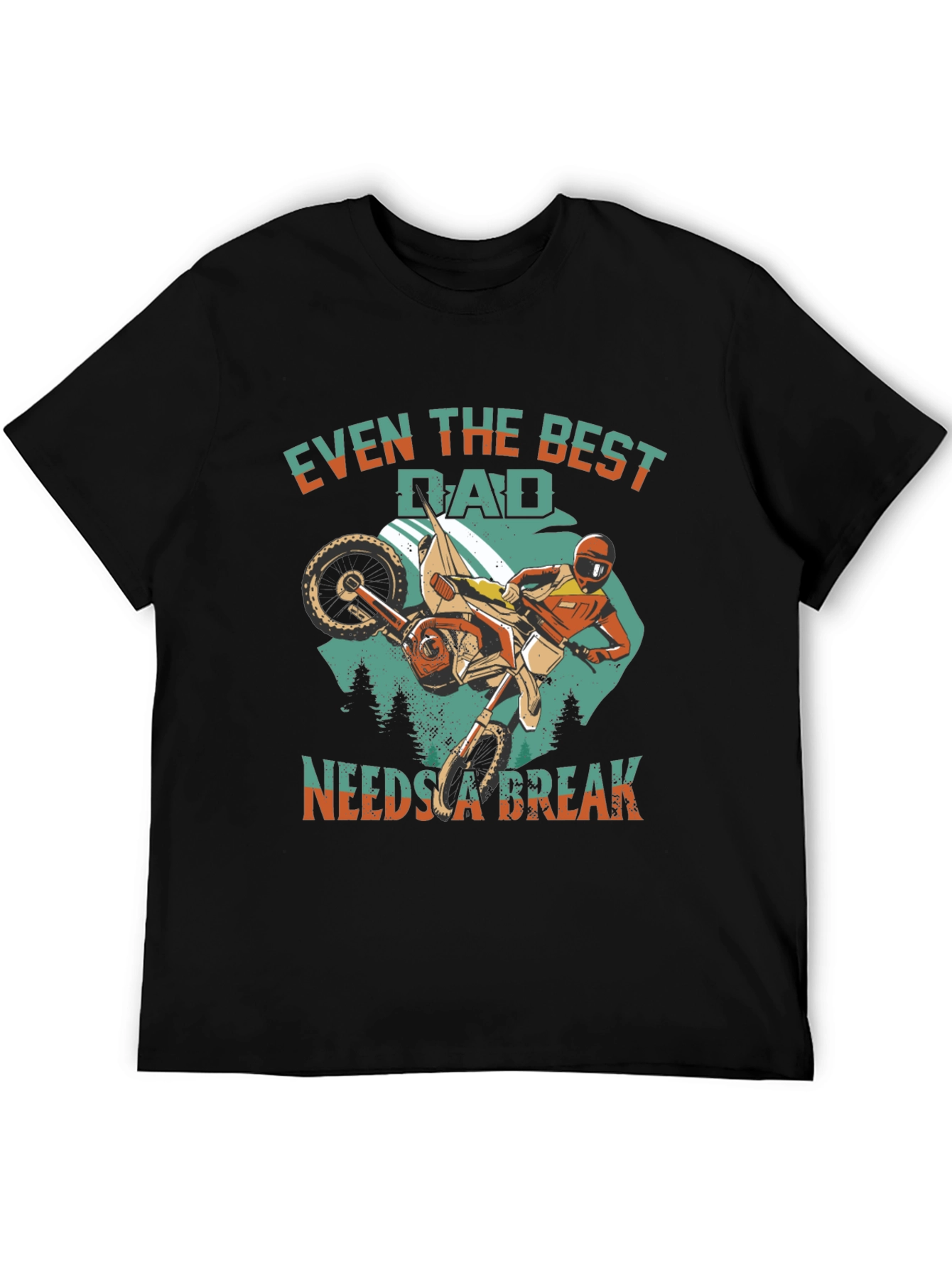 Black Best Dad Needs a Break T-Shirt view 5