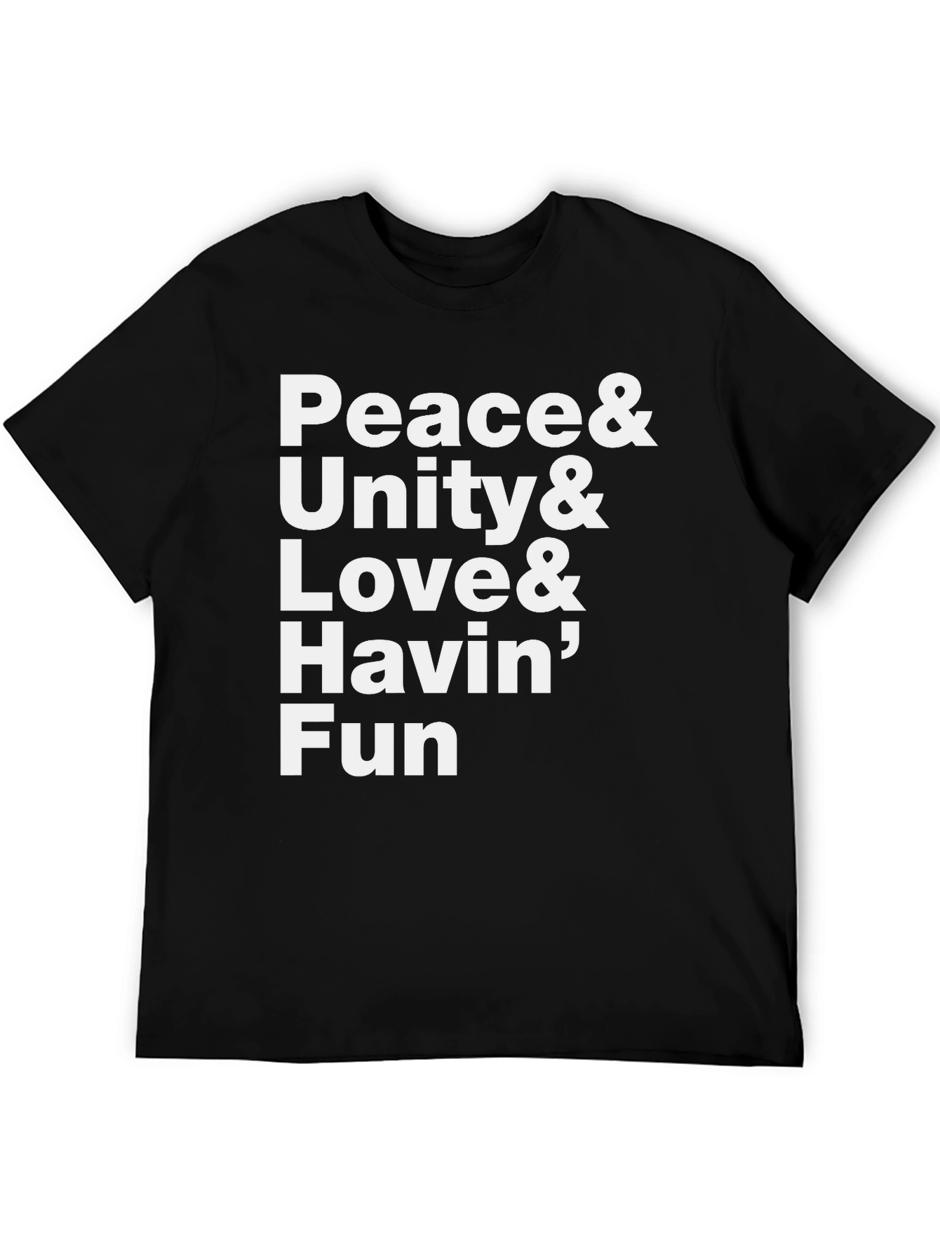 Black Peace, Unity, Love & Havin' Fun T-Shirt view 5