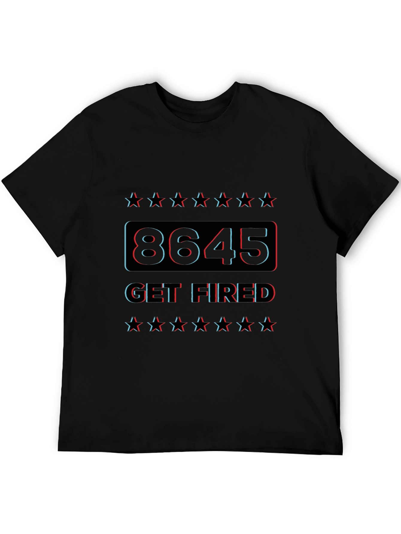 Black 8645 Get Fired Graphic T-Shirt view 5