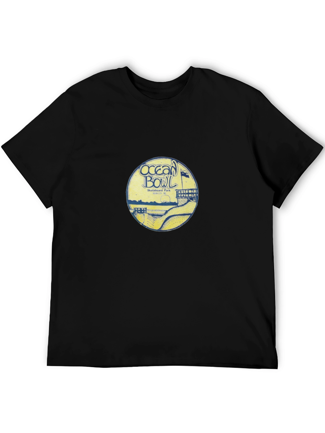 Black Ocean Bowl Skatepark Graphic T-Shirt - Black view 5