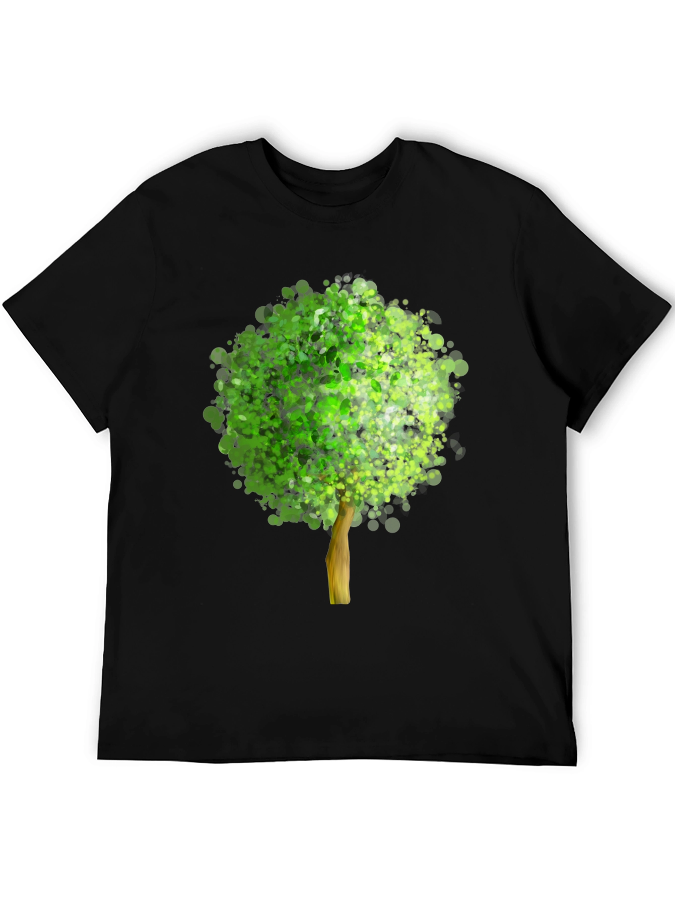 Black Arboreal Print Black T-Shirt view 5