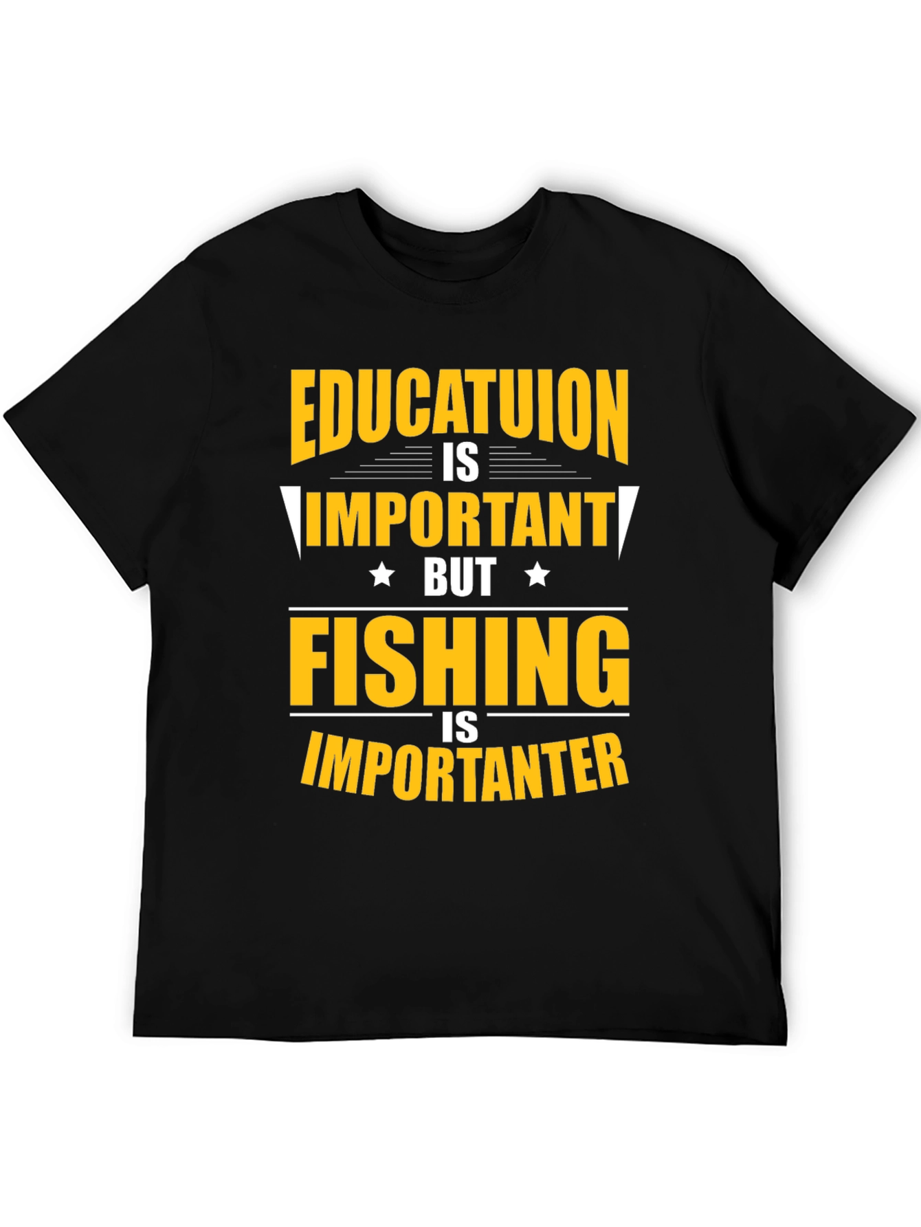 Black Fishing Is Importanter Graphic Tee view 5