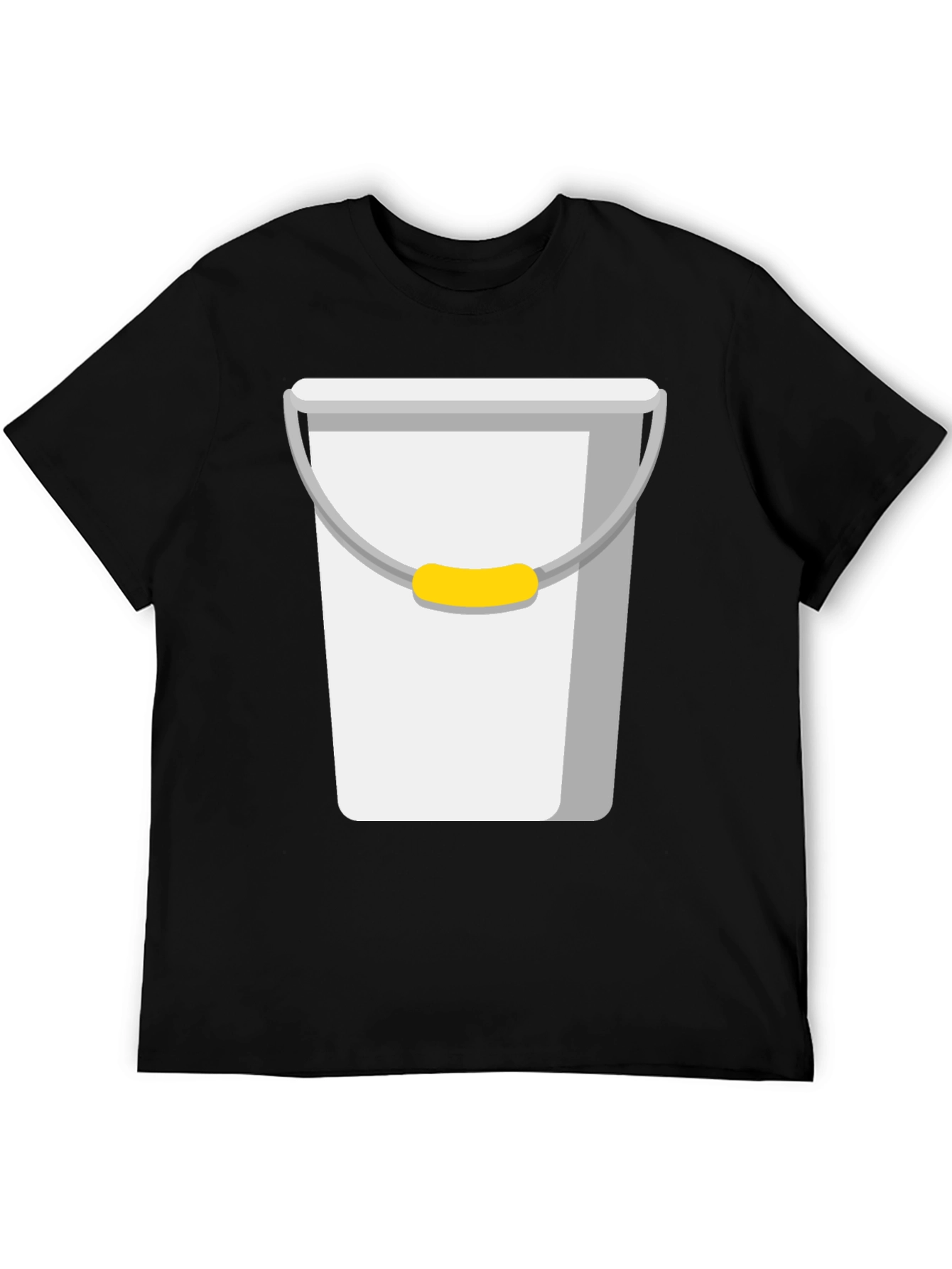 Black Novelty Bucket Graphic Tee - Quirky Casual Wear view 5