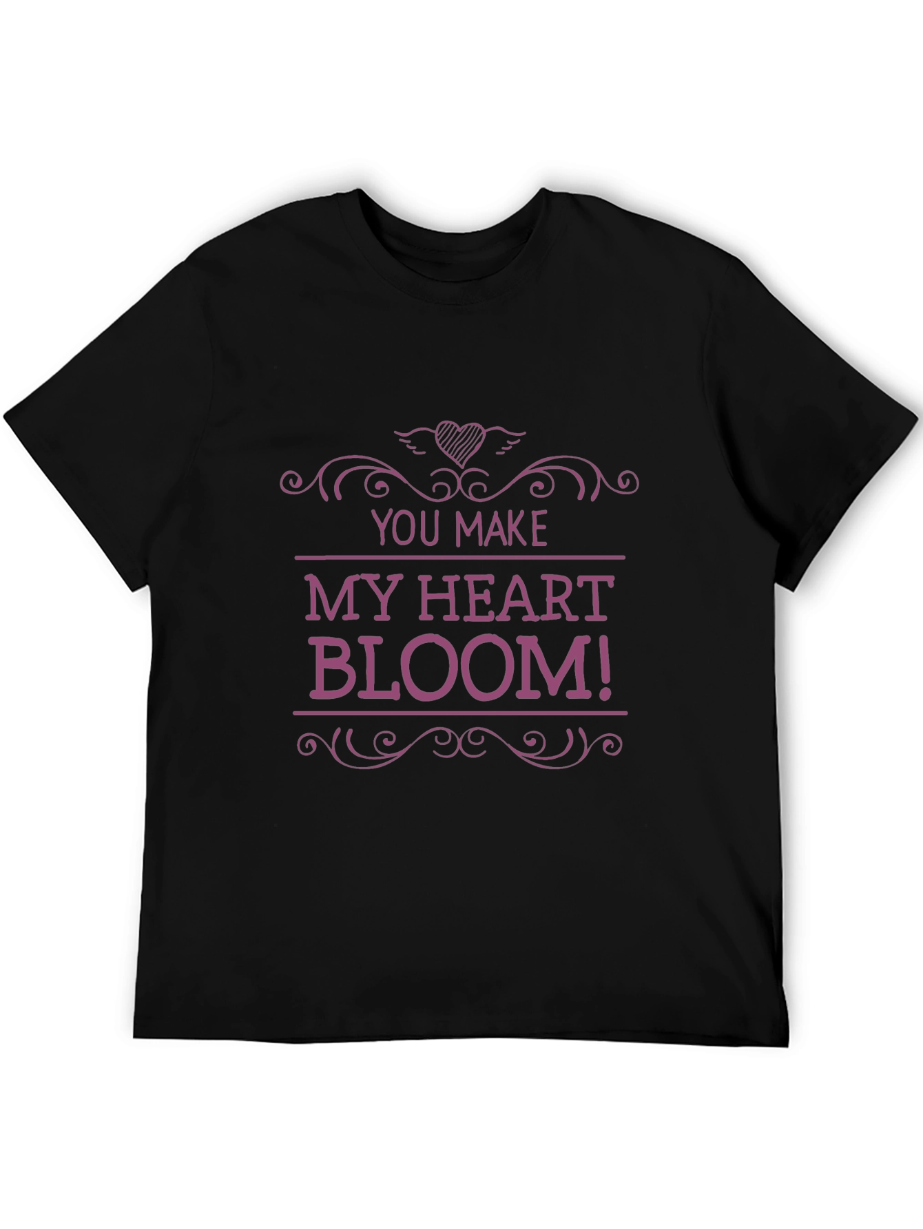 Black You Make My Heart Bloom! Graphic Tee view 5