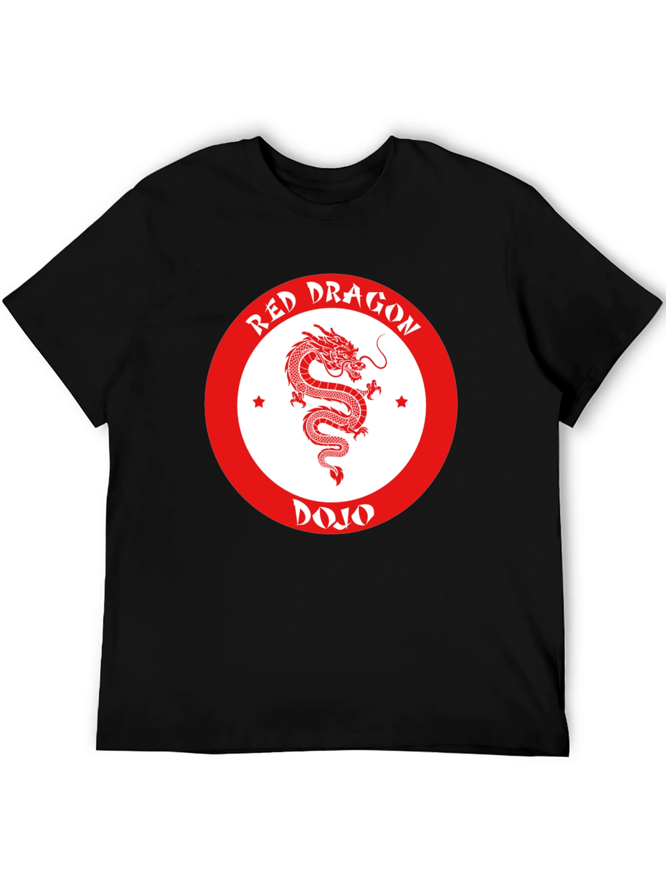 Red Dragon Dojo Black T-Shirt Martial Arts Graphic Tee - 5
