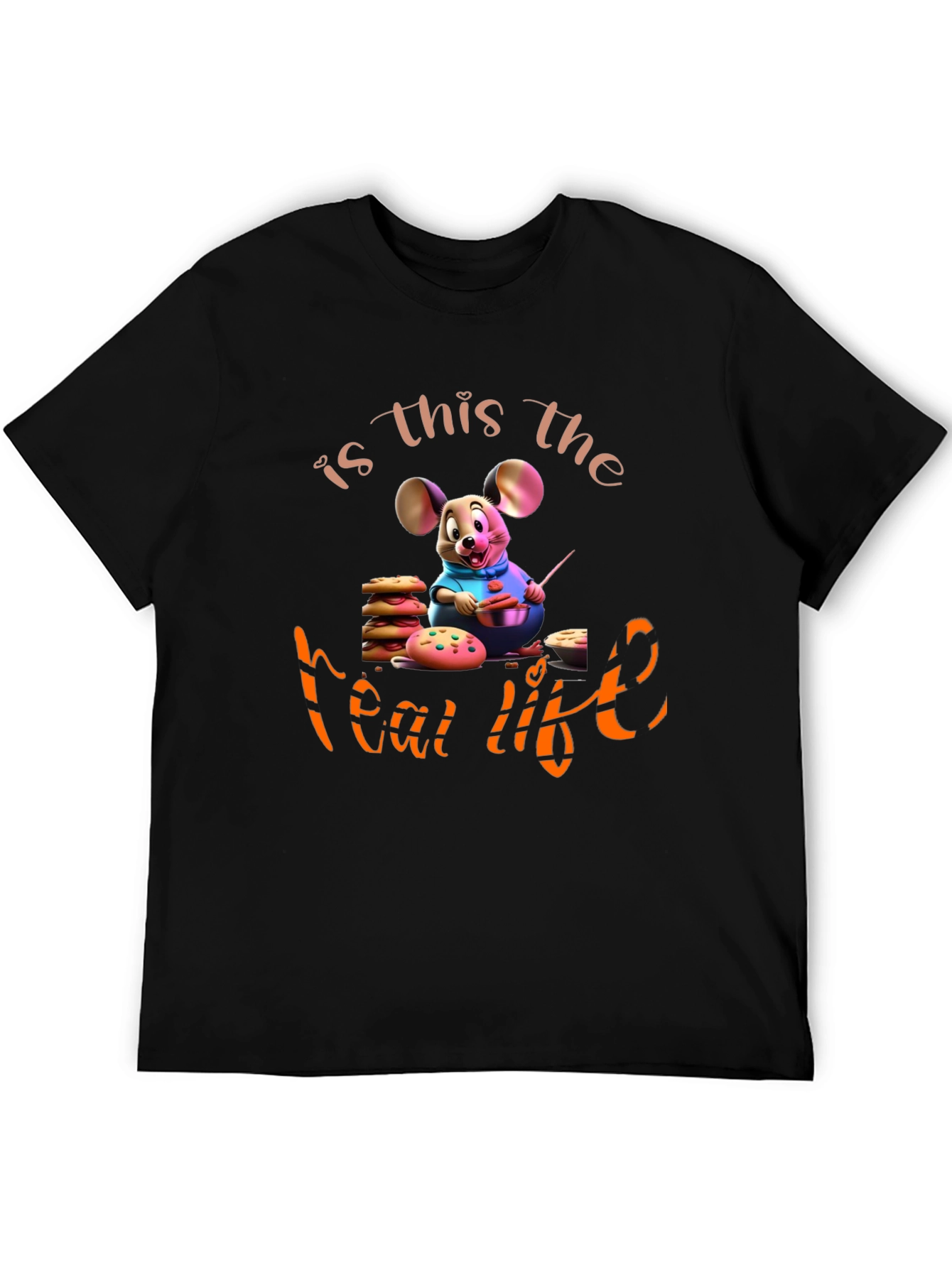 Black Mouse Baker T-Shirt - Is This The Real Life? view 5