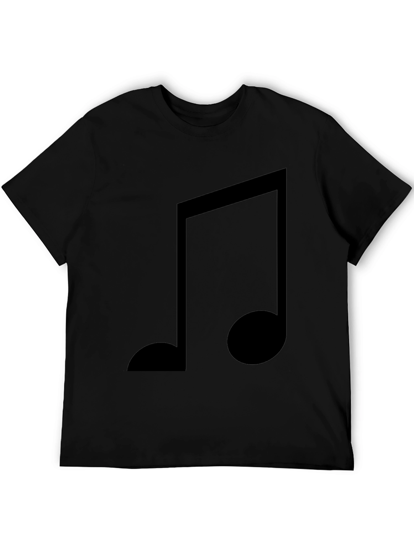 Black Musical Note Graphic Black T-Shirt - Unisex view 5