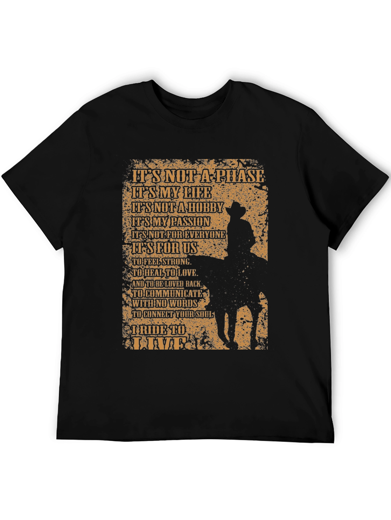 Black Cowboy Spirit Graphic T-Shirt - Ride to Live view 5