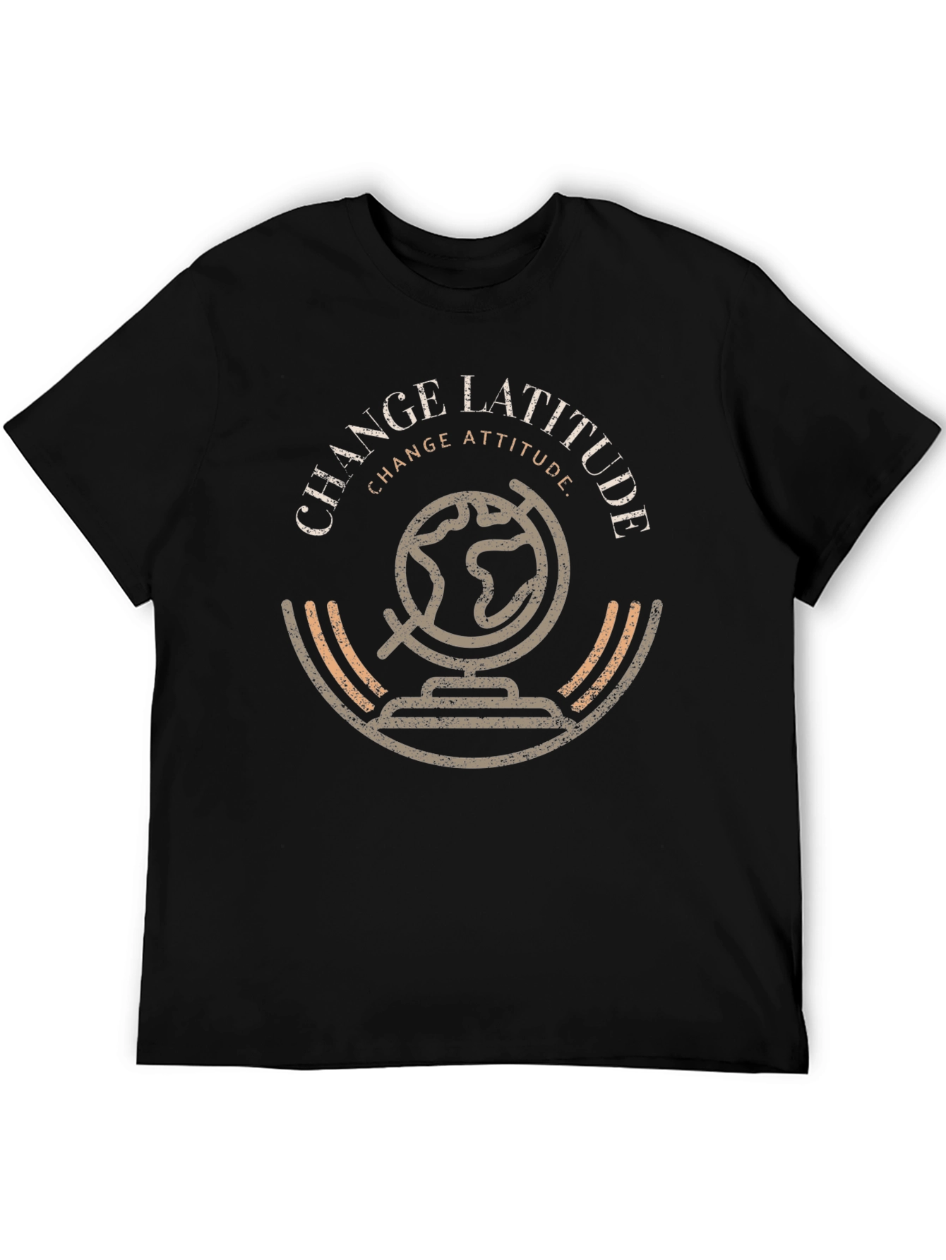 Black Change Latitude Attitude Graphic T-Shirt view 5