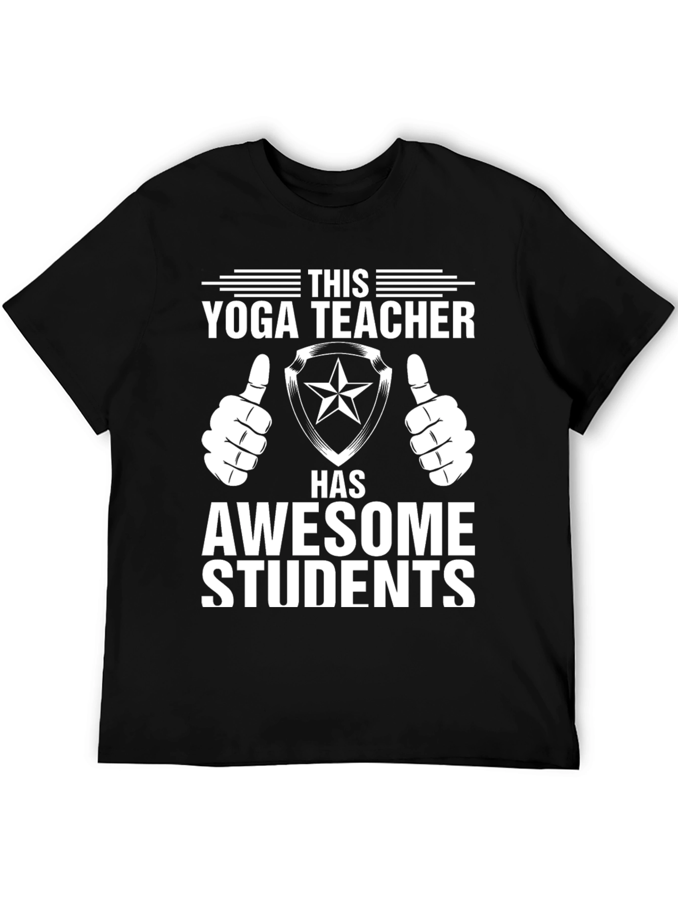 Black Yoga Teacher Awesome Students Graphic Tee view 5