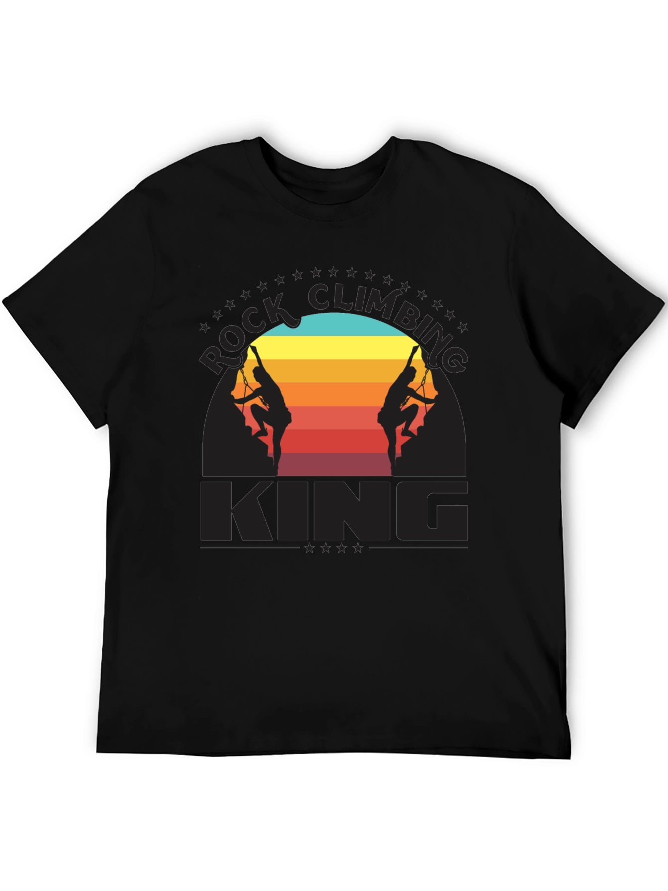 Black Rock Climbing King Graphic T-Shirt view 5