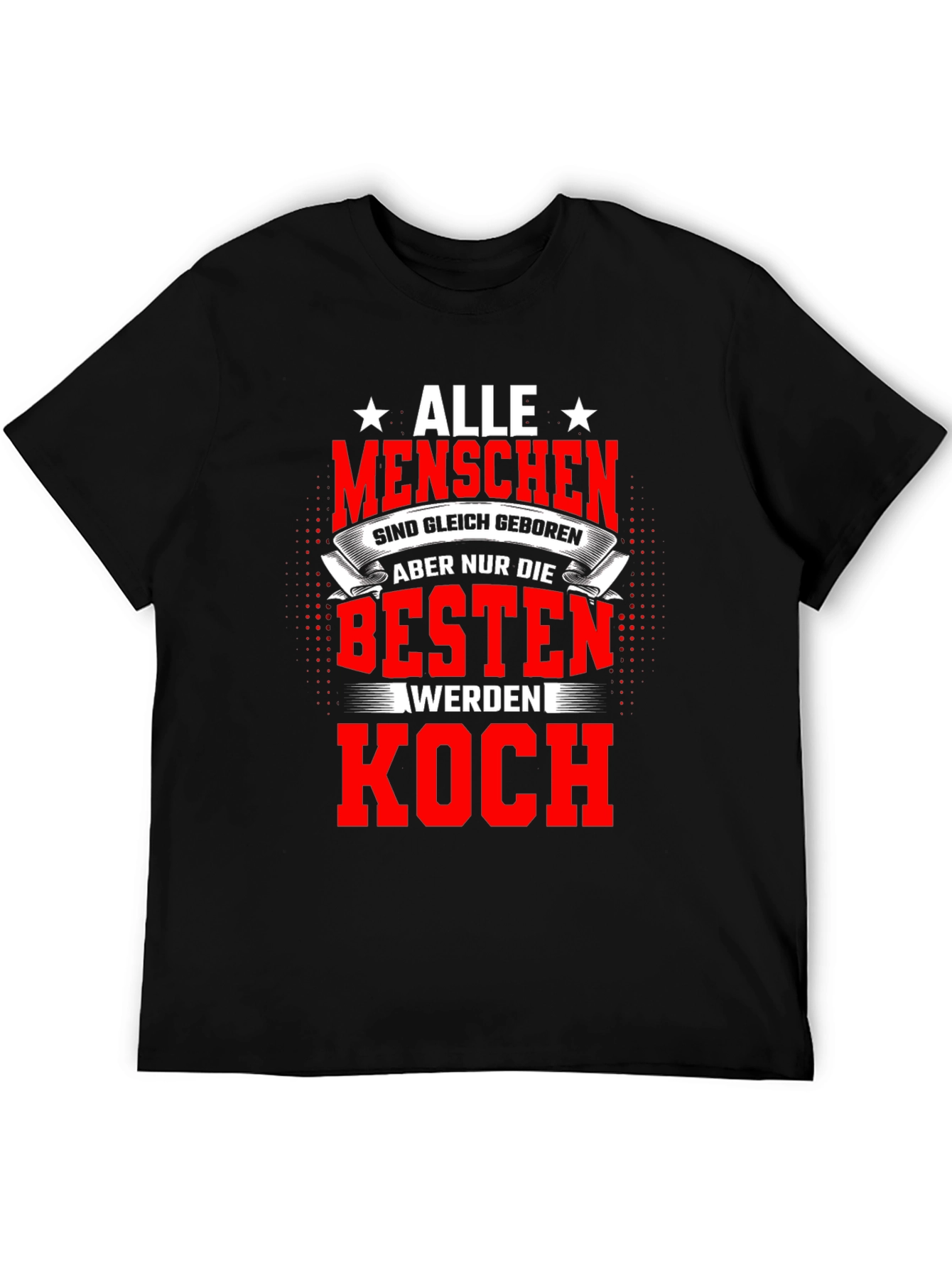 Black Alle Menschen Koch T-Shirt - Funny Chef Tee view 5
