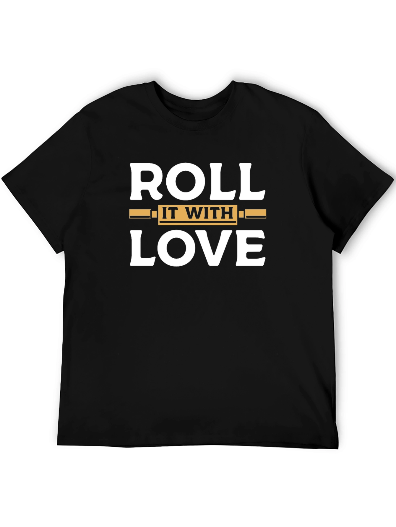 Black Roll It With Love Black Graphic Tee view 5