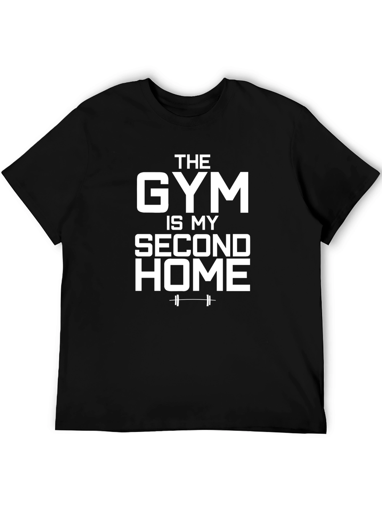 Black Gym Is My Second Home Graphic Tee - Black view 5