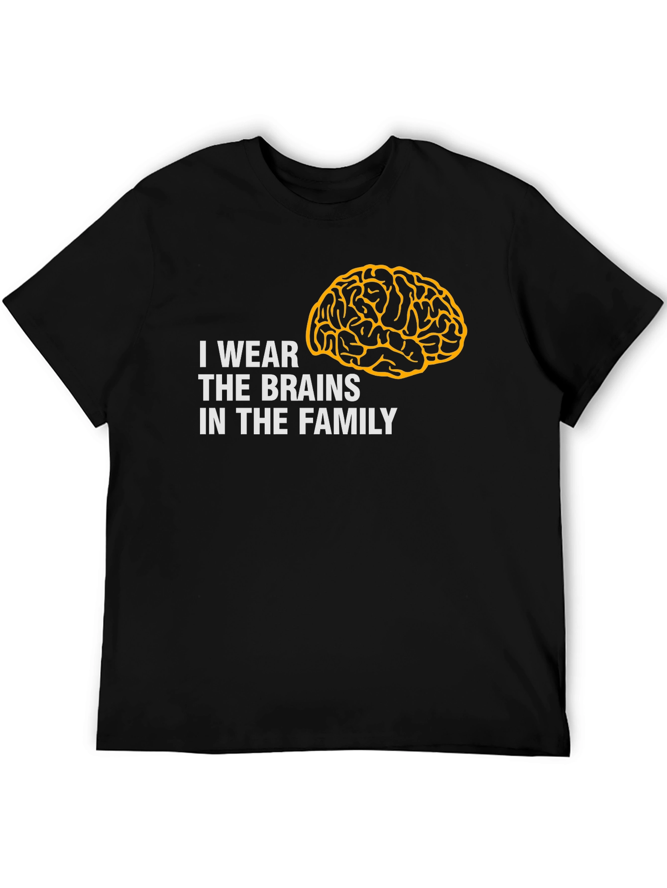 Black I Wear The Brains T-Shirt - Funny Family Tee view 5