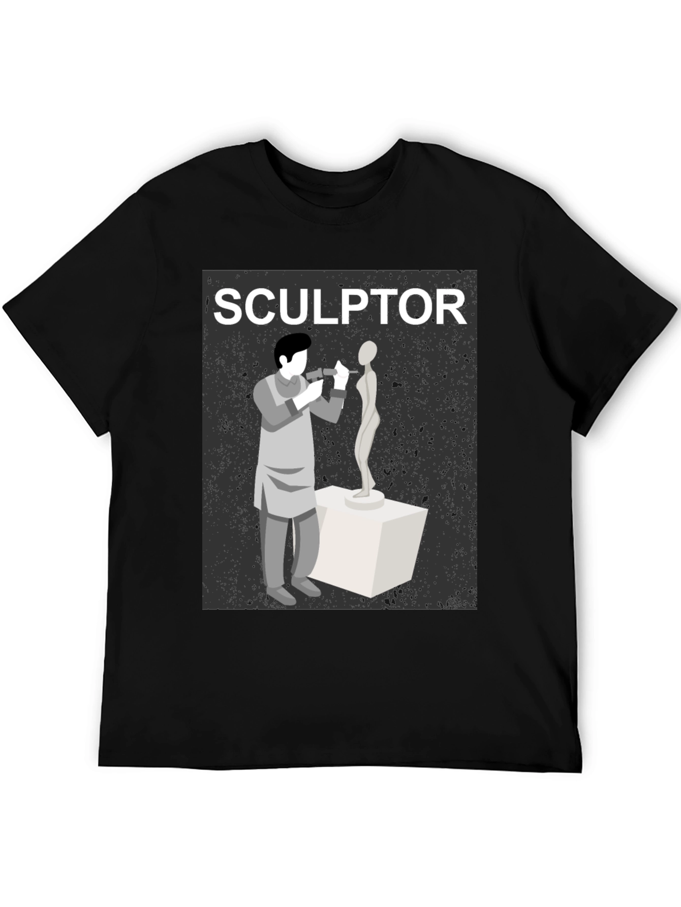 Black Sculptor T-Shirt - Artistic Design view 5