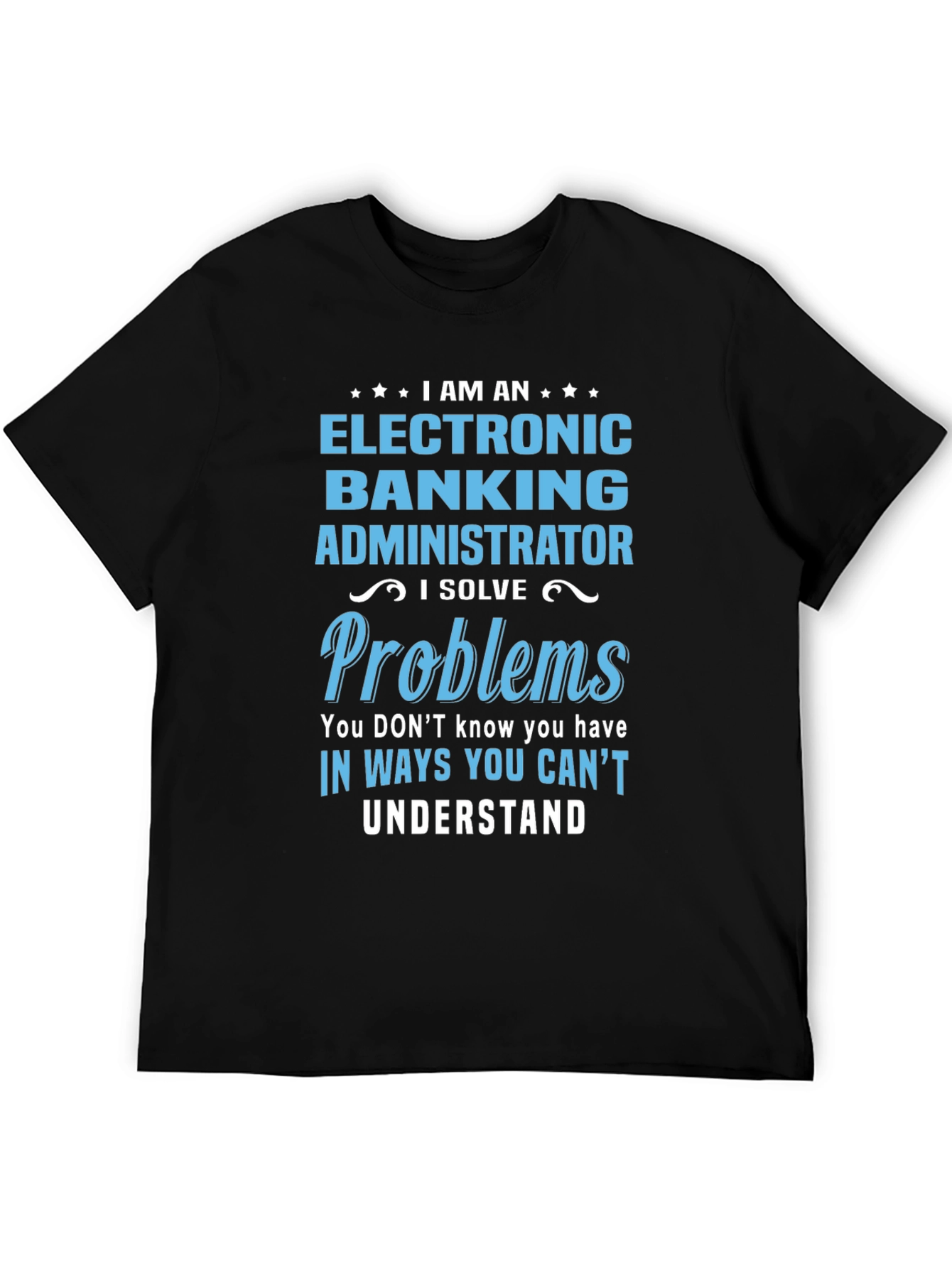 Black Electronic Banking Administrator T-Shirt view 5