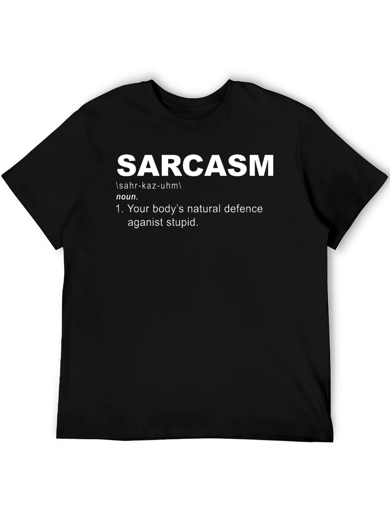 Black Sarcasm Definition Graphic T-Shirt view 5