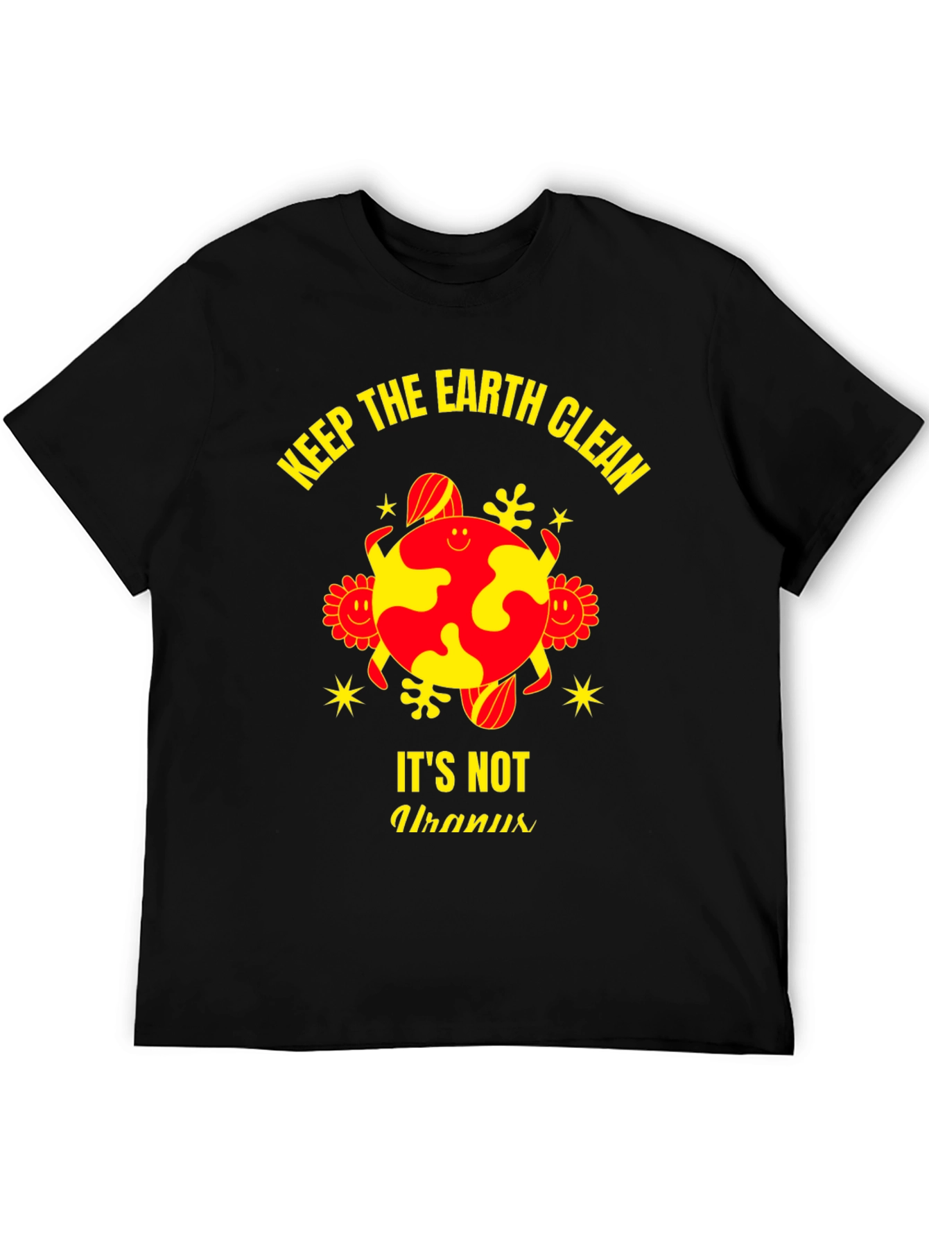 Black Keep Earth Clean T-Shirt - Save the Planet Tee view 5