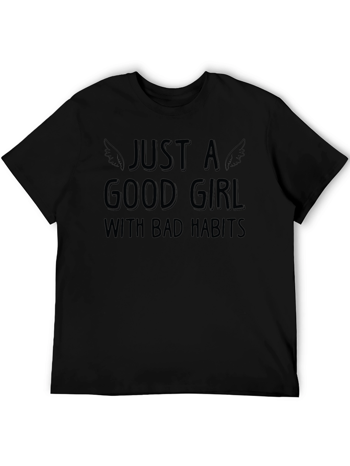 Black Just A Good Girl With Bad Habits T-Shirt view 5