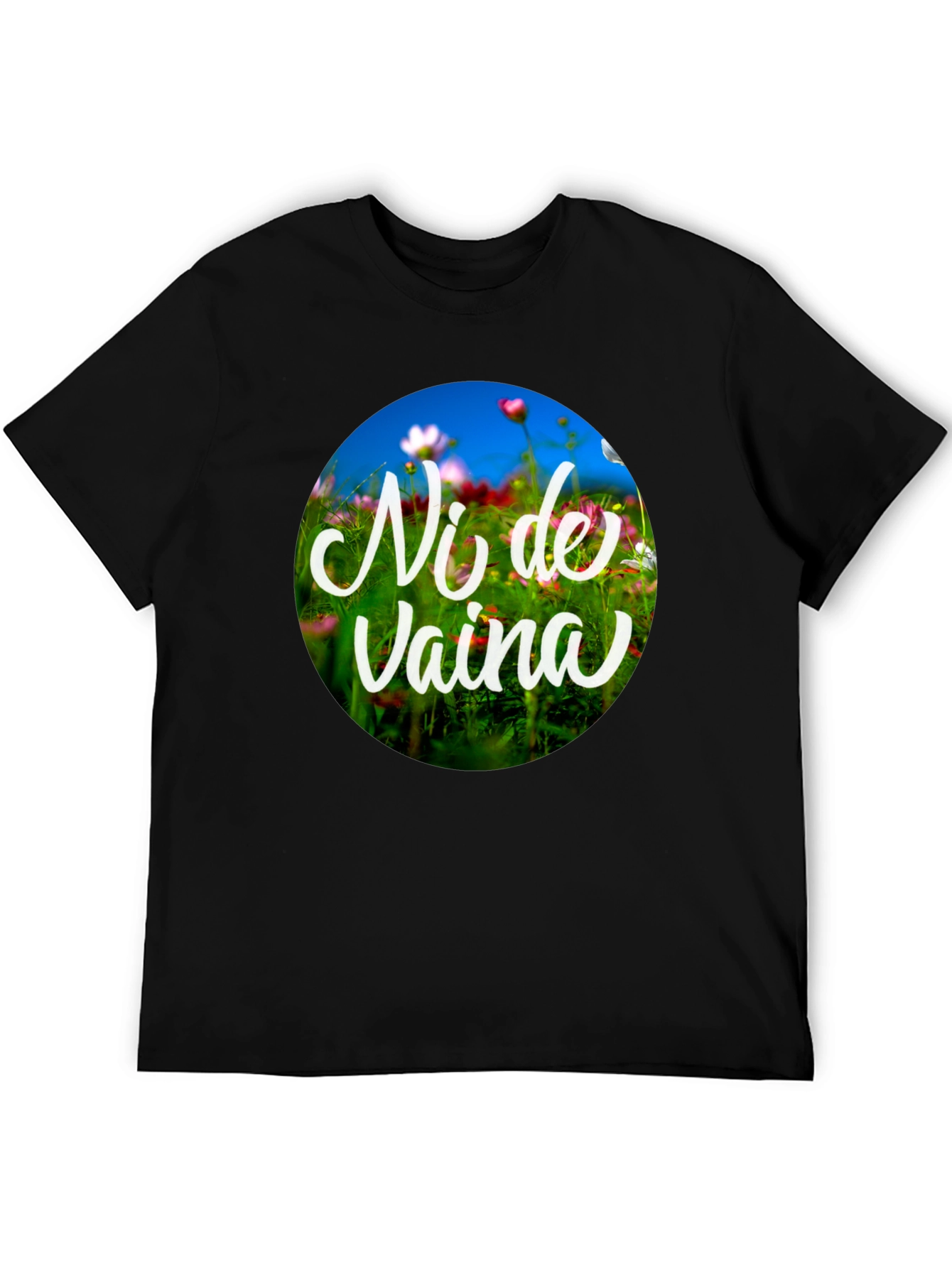 Black Ni de Vaina Graphic Print Black T-Shirt view 5